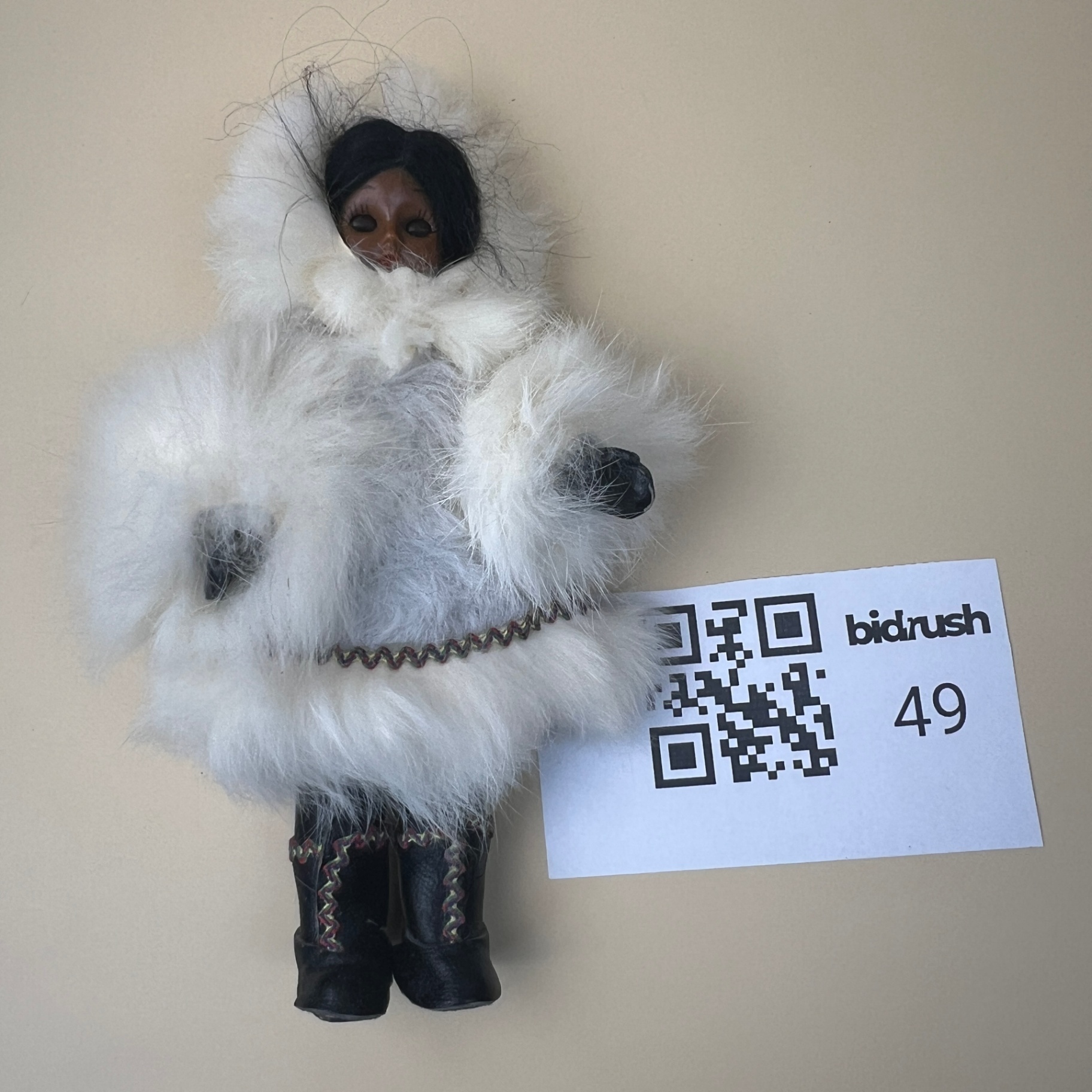 Vintage Inuit Girl Sleepy Eye Doll Canadian Souvenir Toy - image 6 of 6