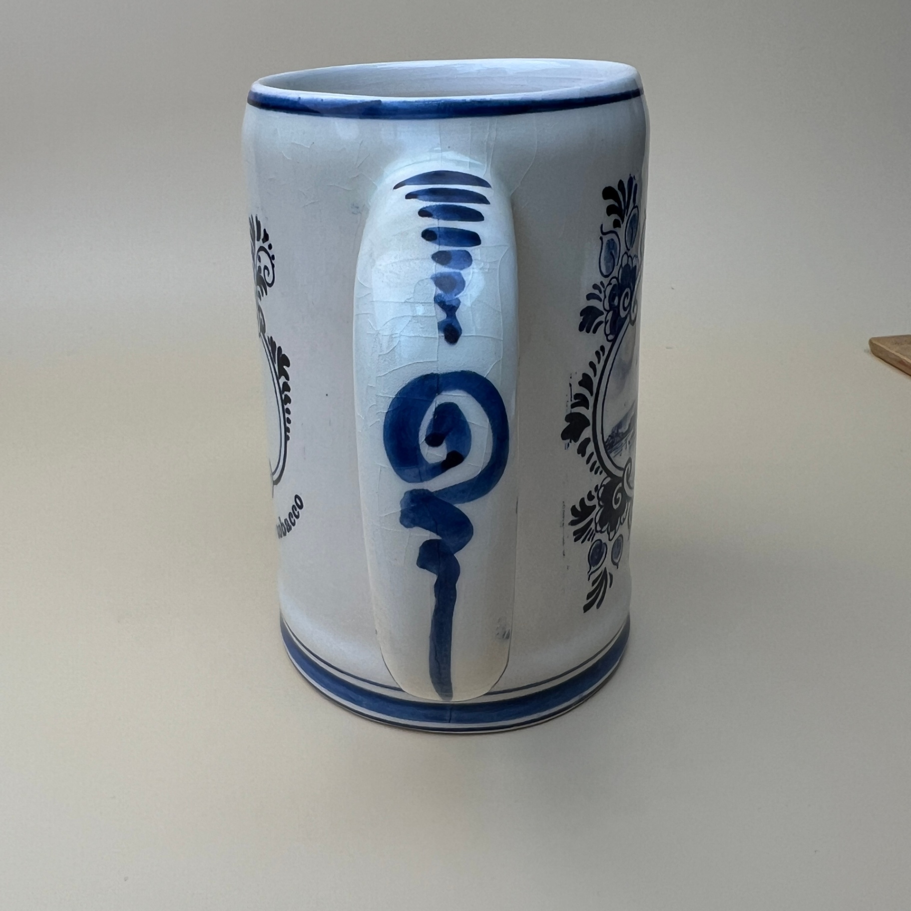 Delft Troost Tobacco Mug Blue and White Ceramic Painted by Hand - image 5 of 6