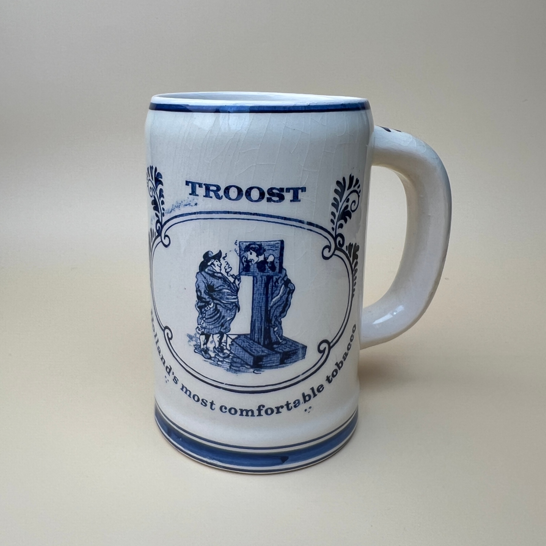 Delft Troost Tobacco Mug Blue and White Ceramic Painted by Hand - image 1 of 6