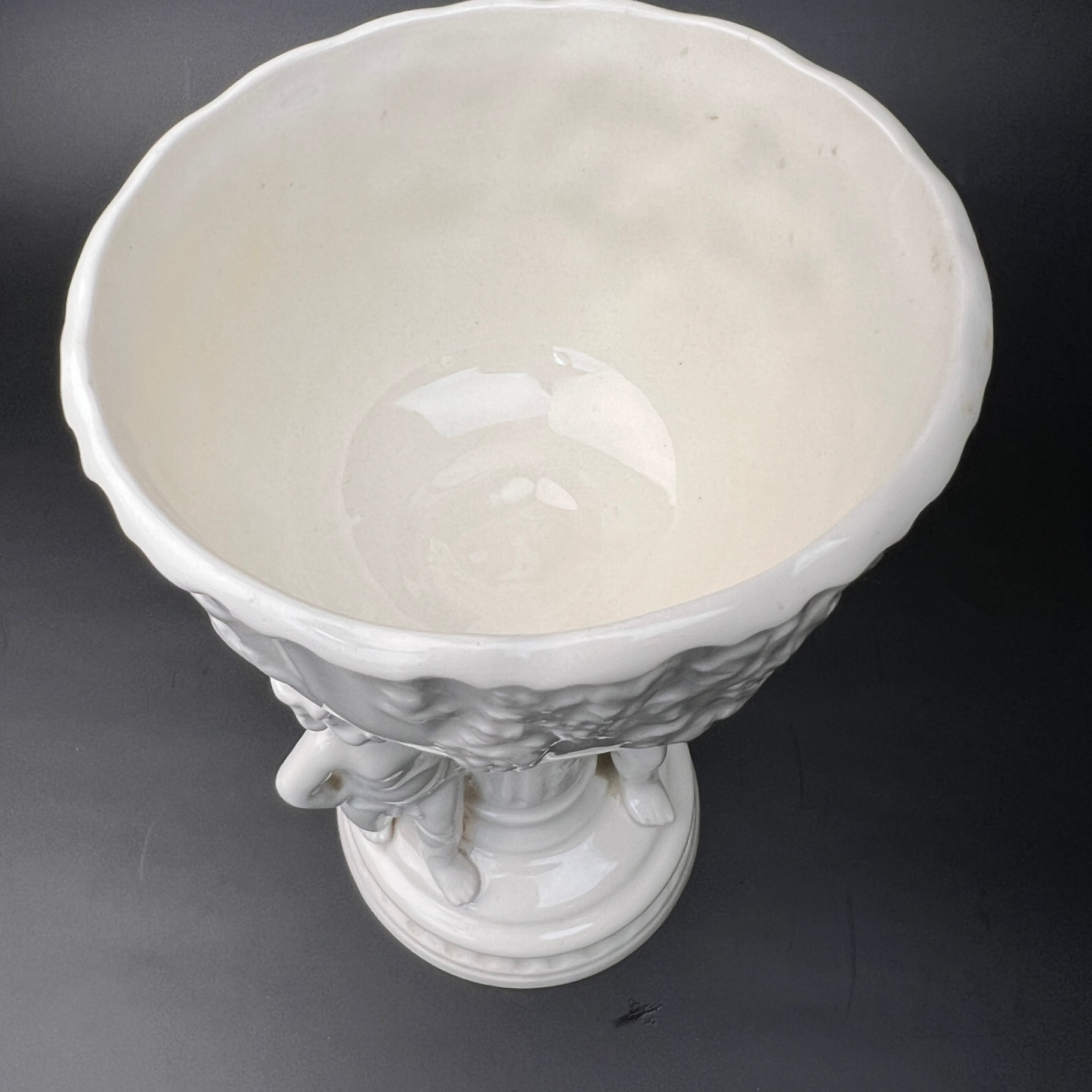 Renaissance By Lefton Cherub Grapes Compote or Planter Bowl Ceramic - image 8 of 8