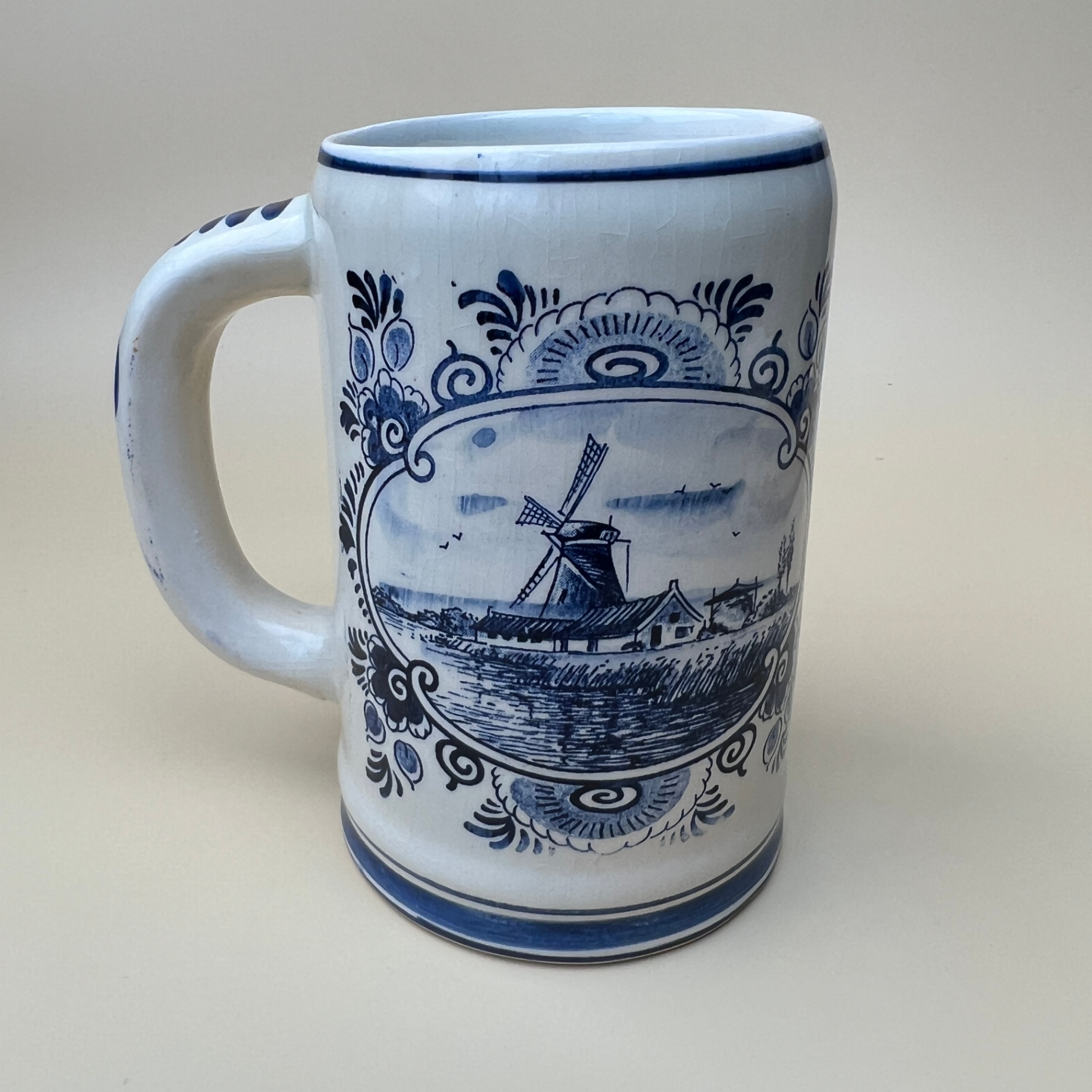 Delft Troost Tobacco Mug Blue and White Ceramic Painted by Hand - image 6 of 6