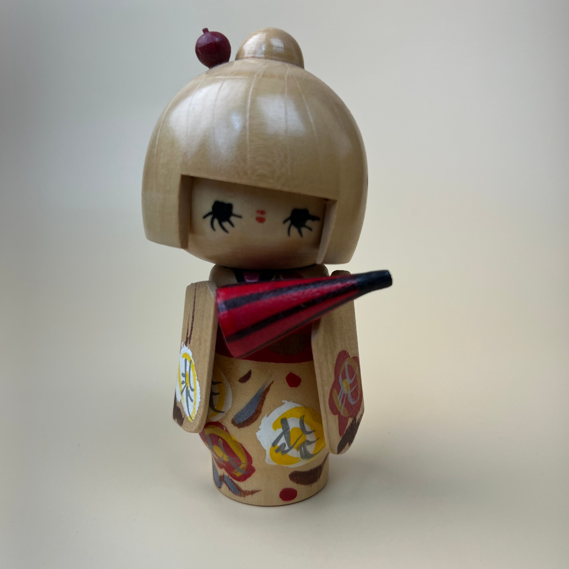 Japanese Kokeshi Doll Stamped By Maker Wooden Folk Art - image 3 of 7