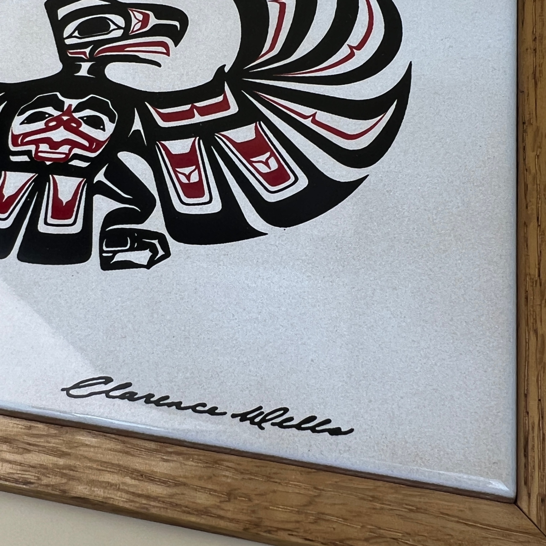 Clarence Wells Raven Art Tile Haida Tsimshian Artist First Nations  - image 2 of 6