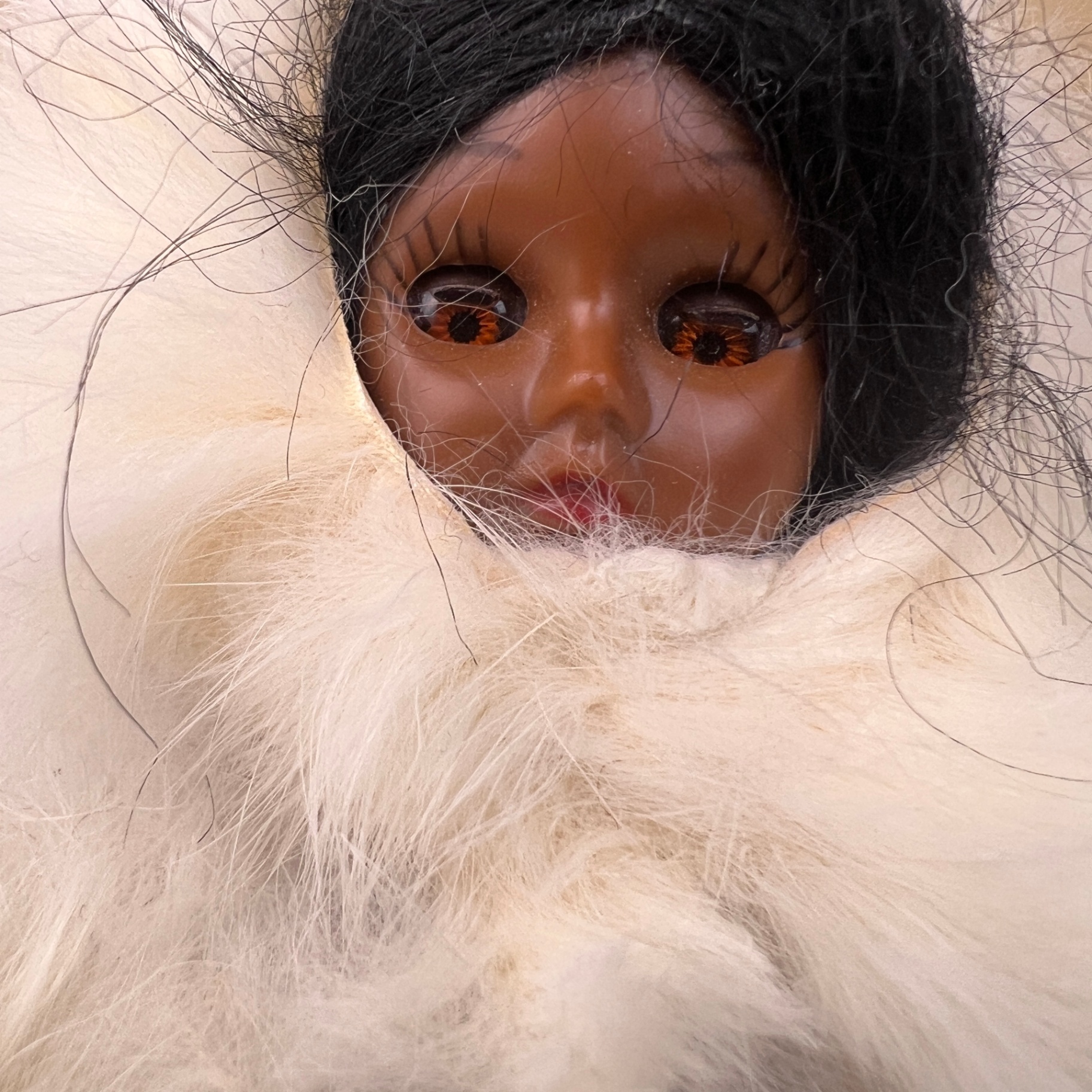 Vintage Inuit Girl Sleepy Eye Doll Canadian Souvenir Toy - image 2 of 6