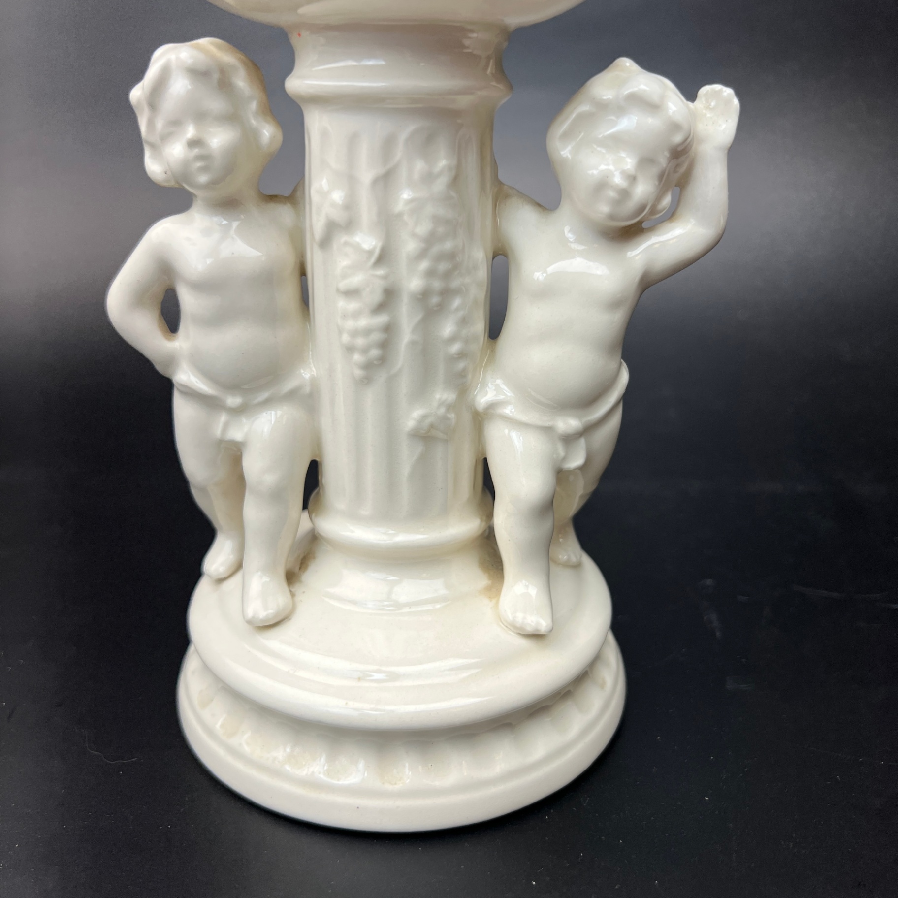 Renaissance By Lefton Cherub Grapes Compote or Planter Bowl Ceramic - image 3 of 8