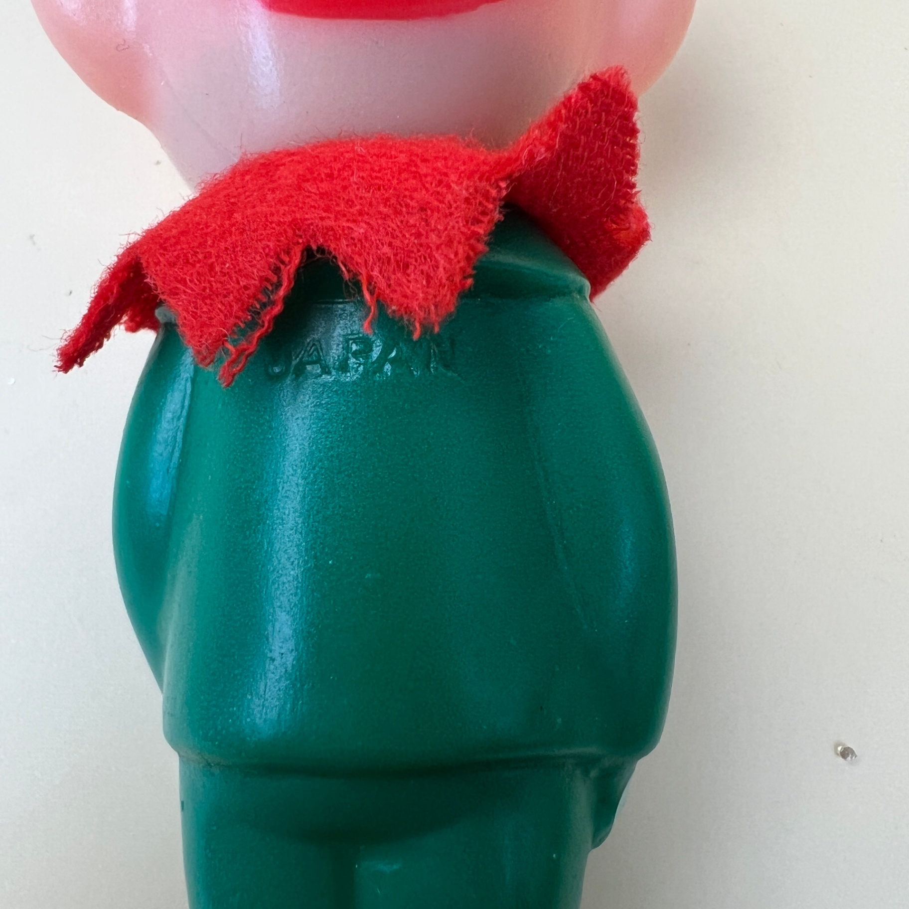 Vintage Christmas Lot Glass Bells and Rubber Pixie Elf Japan - image 5 of 8