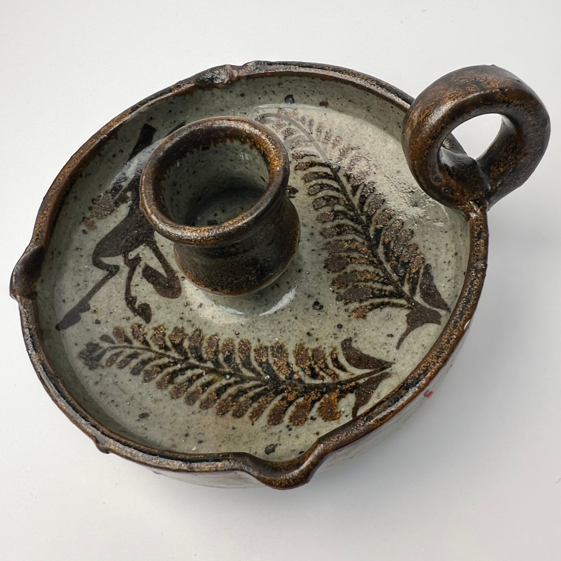 Signed Pottery Candle Holder Lucano Mexico Burro Donkey Hand Painted - image 3 of 6