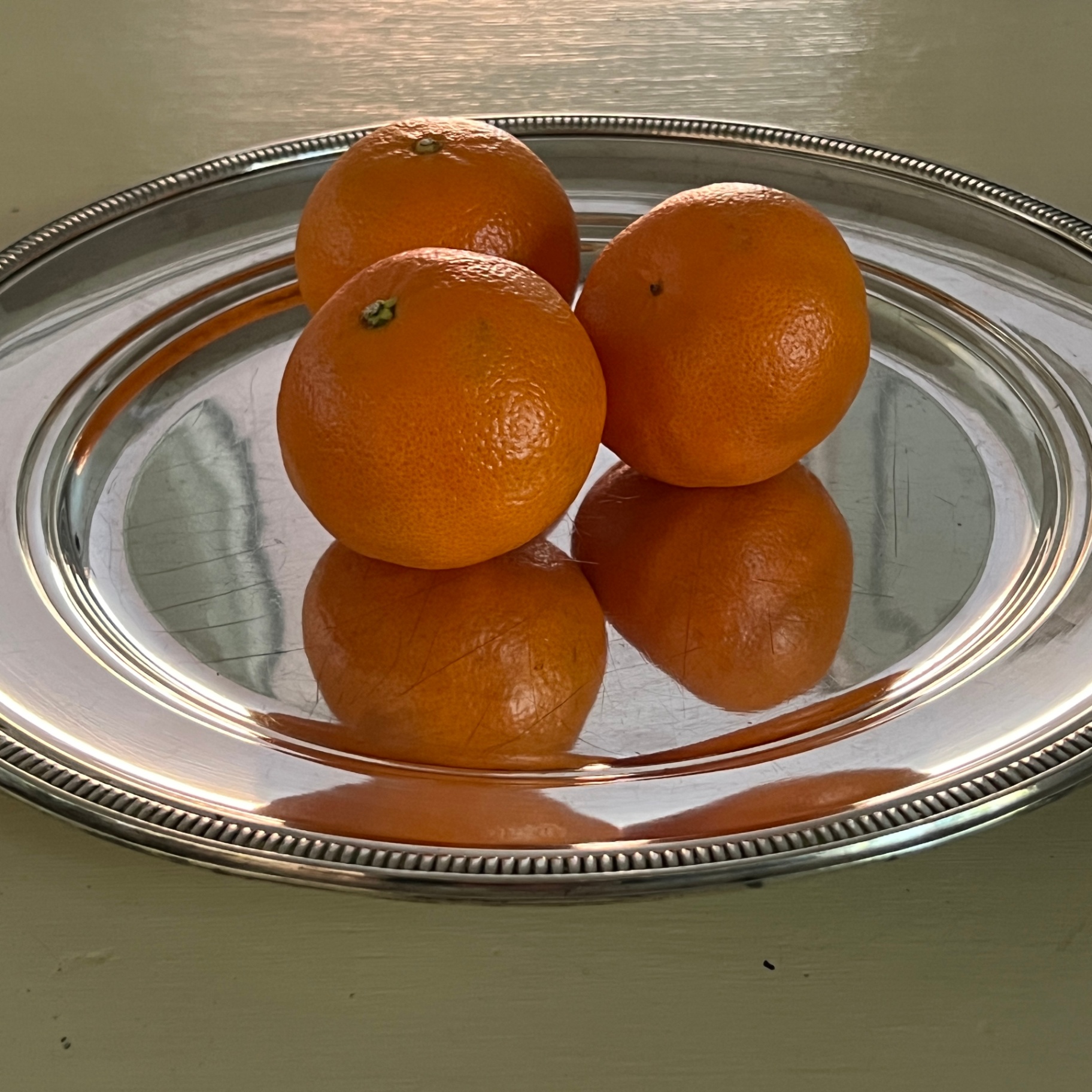 Thick Heavy Vintage or Antique Silver Plated Platter Likely French  - image 5 of 6