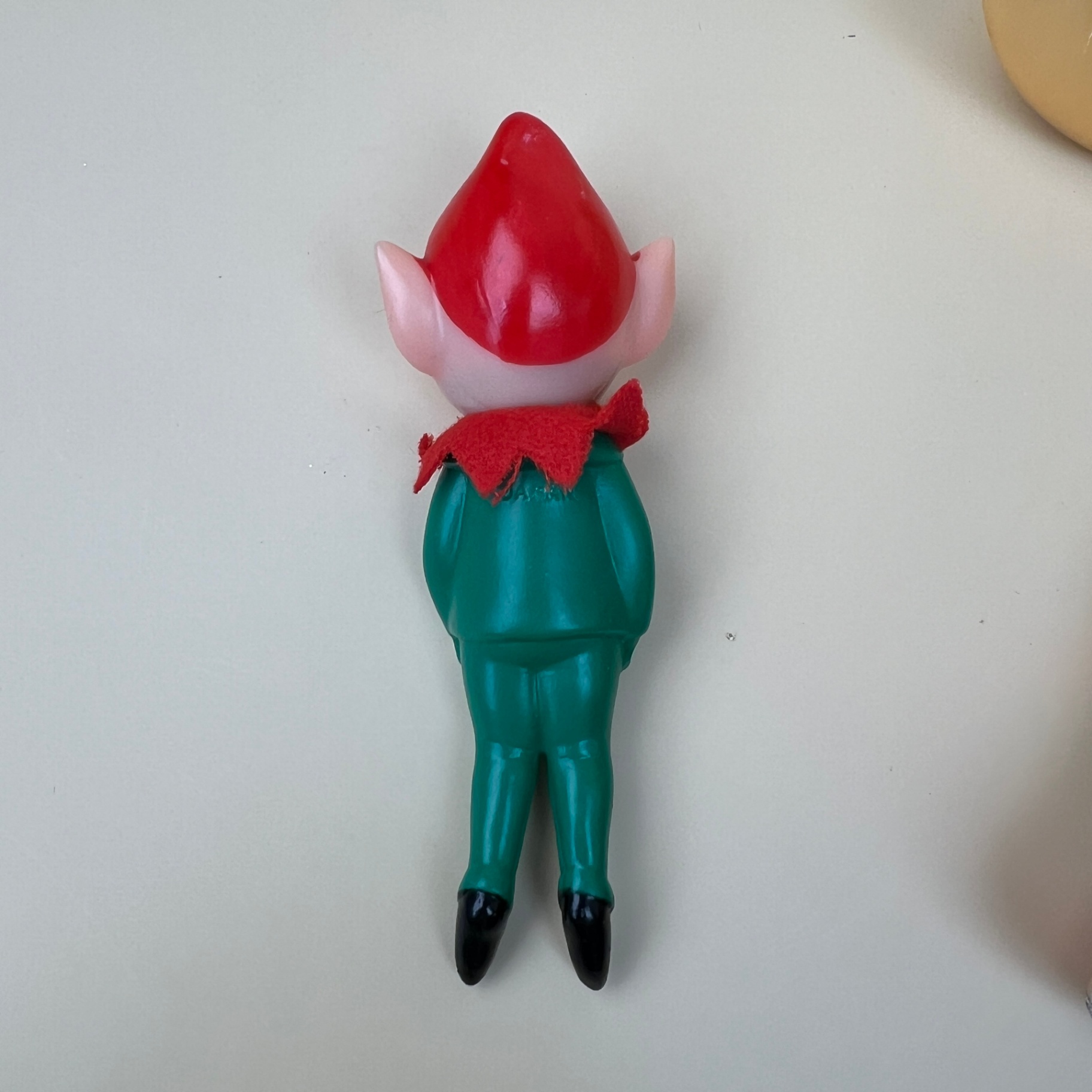 Vintage Christmas Lot Glass Bells and Rubber Pixie Elf Japan - image 6 of 8