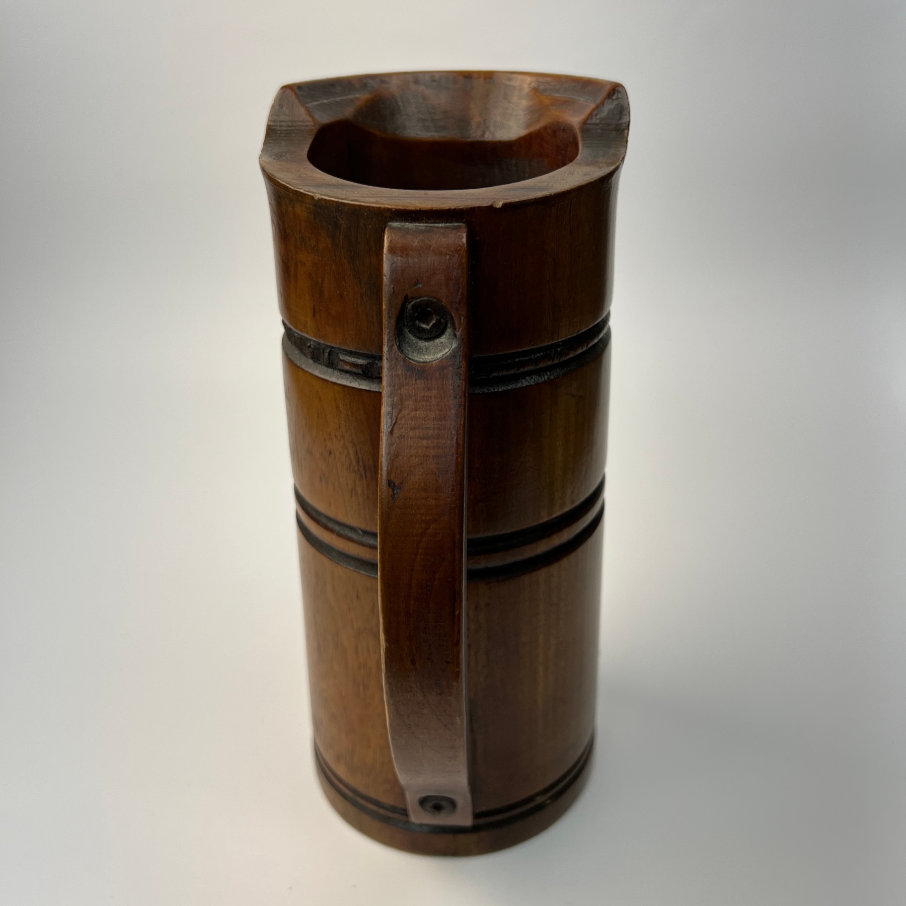 Vintage Canadian Spool and Bobbin Walkerton Wooden Pint Mug Vase Rustic Decor - image 6 of 8