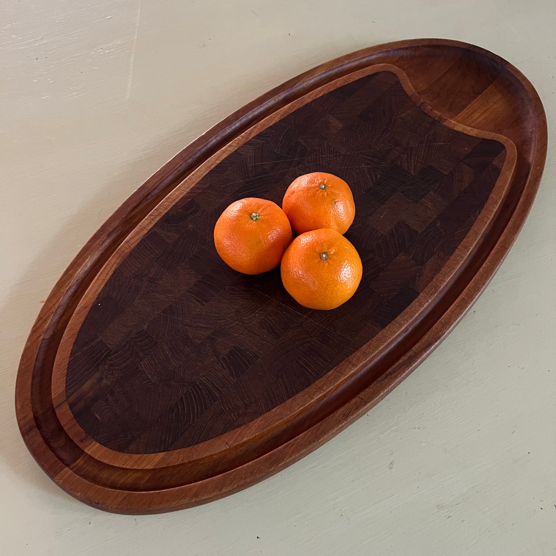 Large Dansk Surfboard Tray Jens Quistgaard IHQ Staved Teak MCM - image 1 of 8