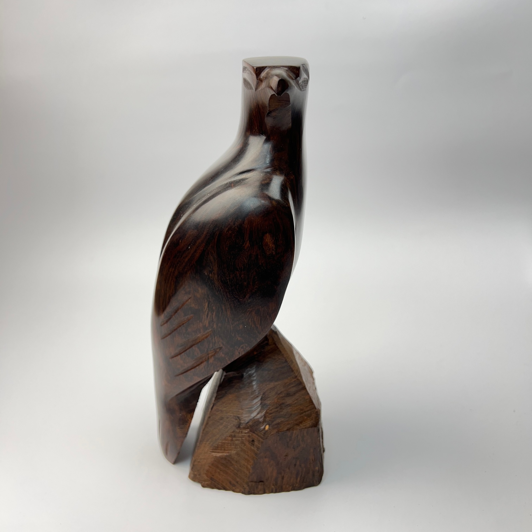 Rosewood Hawk or Eagle Carved Wood Bird Statue Carving Decor Art - image 5 of 5