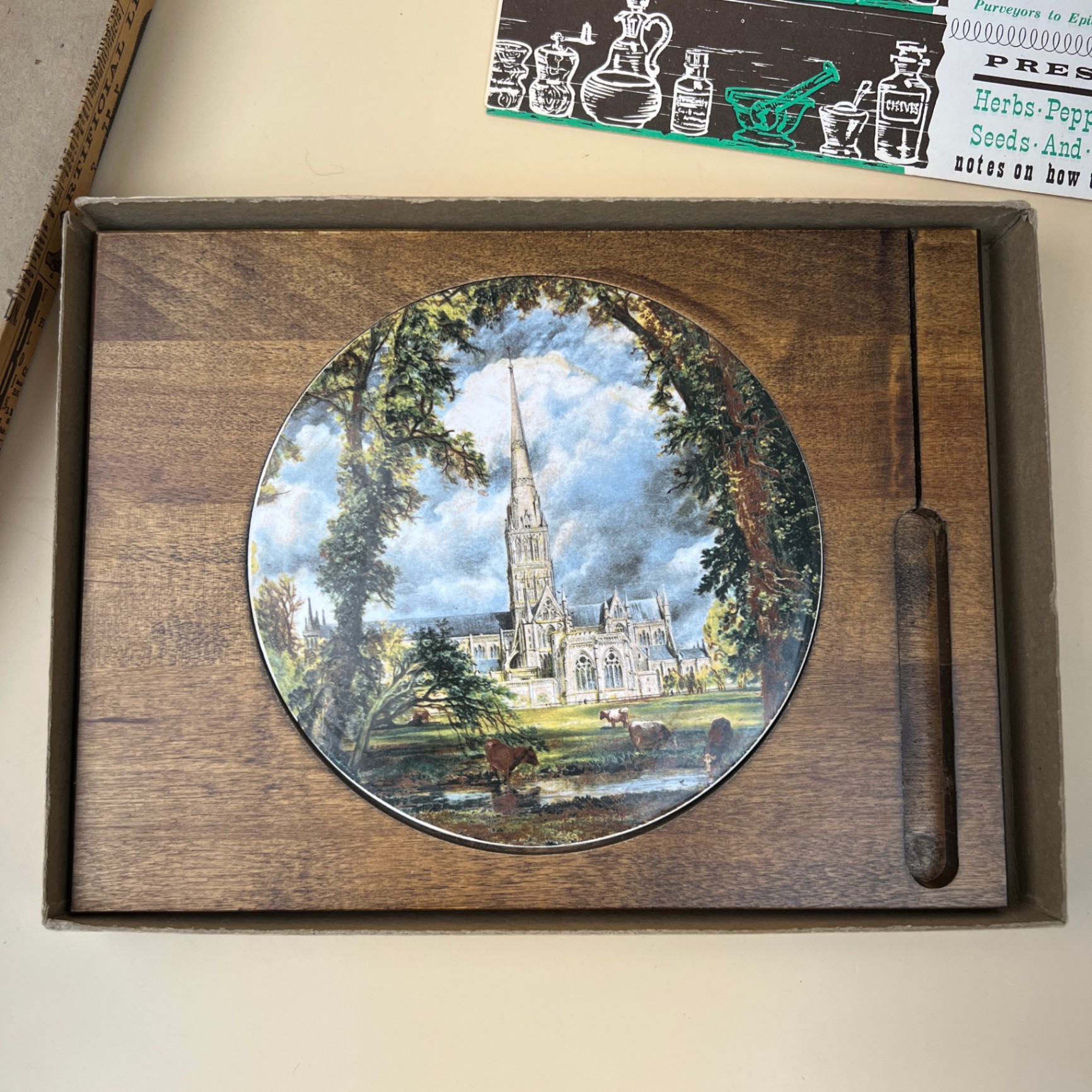 Stoware Vintage Cheese Cutting Board Stowe Vermont in Box - image 3 of 6