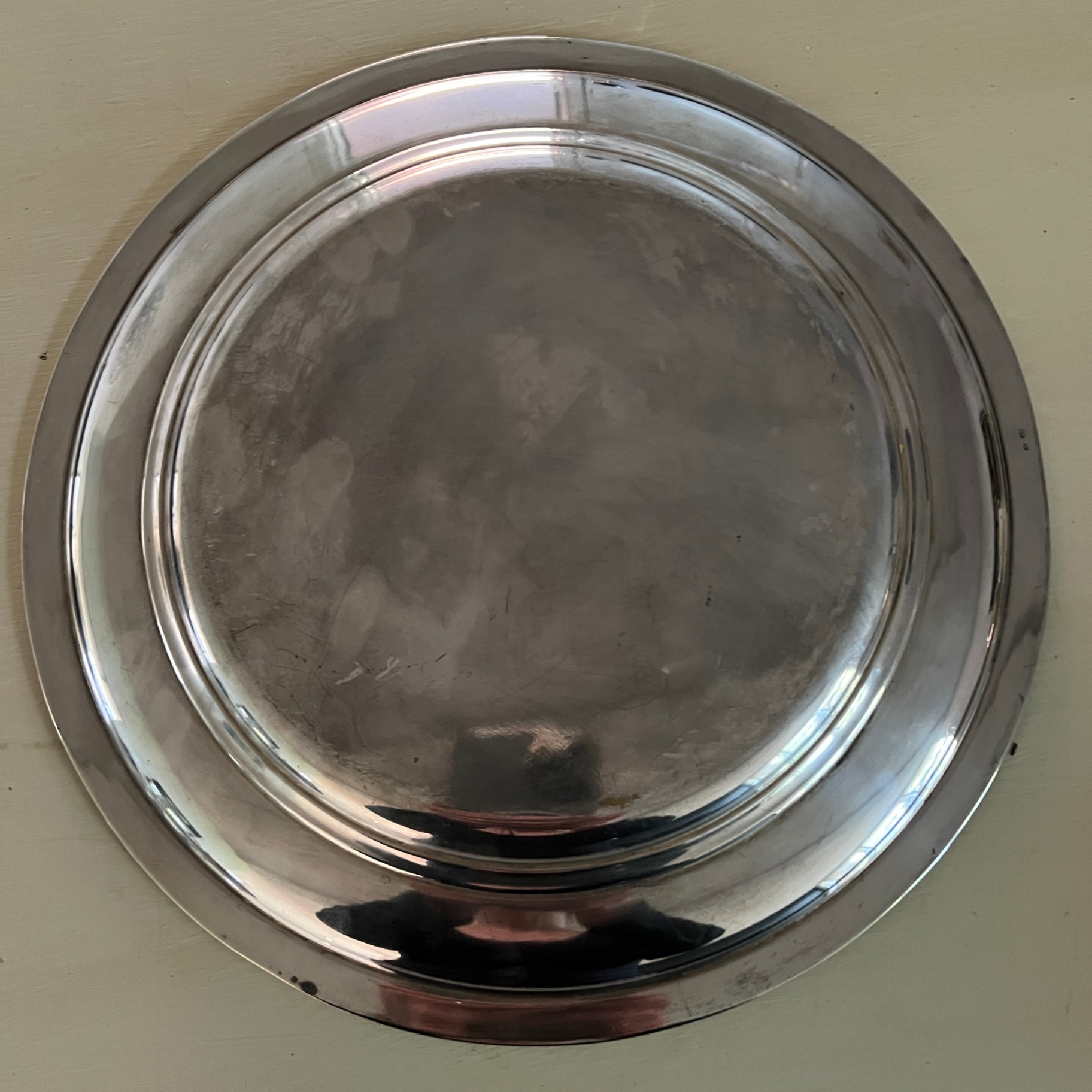 Thick Heavy Vintage or Antique Silver Plated Platter Likely French  - image 3 of 6