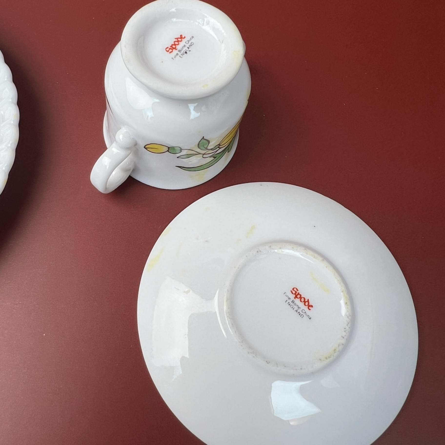 Miniature Spode China Set Teeny Tiny Cup and Saucer and Plate - image 4 of 6