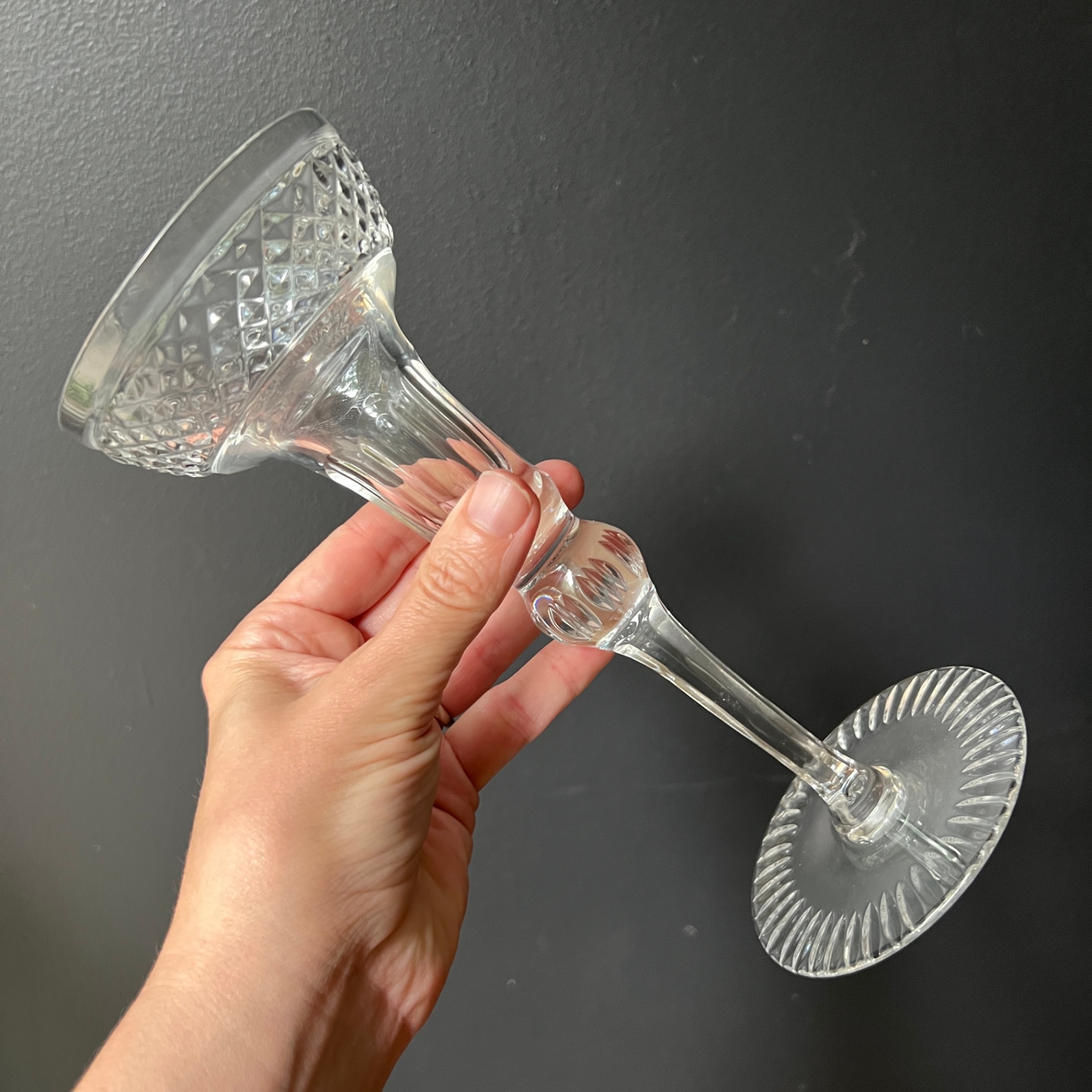 Elegant Tall Pair of Crystal Candle Holders Candlestick Holder Fine Dining - image 5 of 5