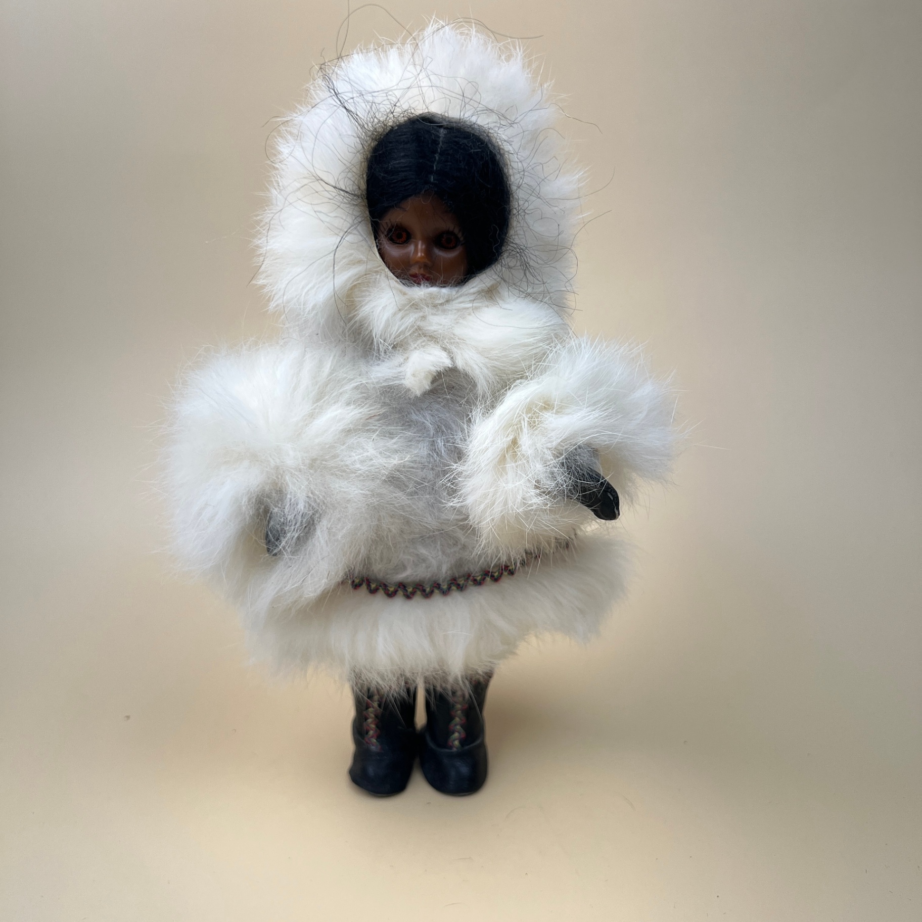 Vintage Inuit Girl Sleepy Eye Doll Canadian Souvenir Toy - image 1 of 6