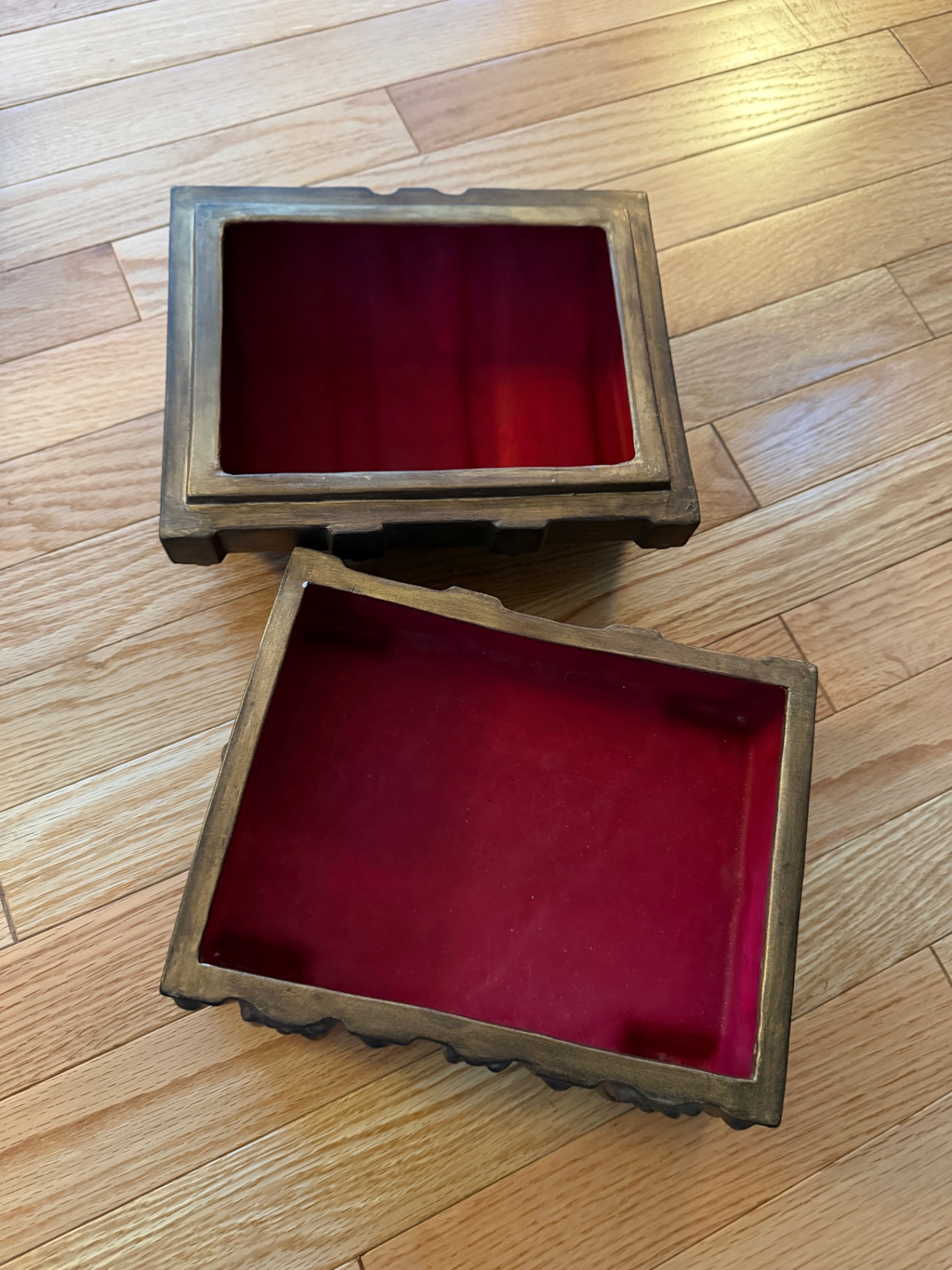 Vintage Wooden Pirate Treasure Chest - Storage or Jewelry Box - image 2 of 5