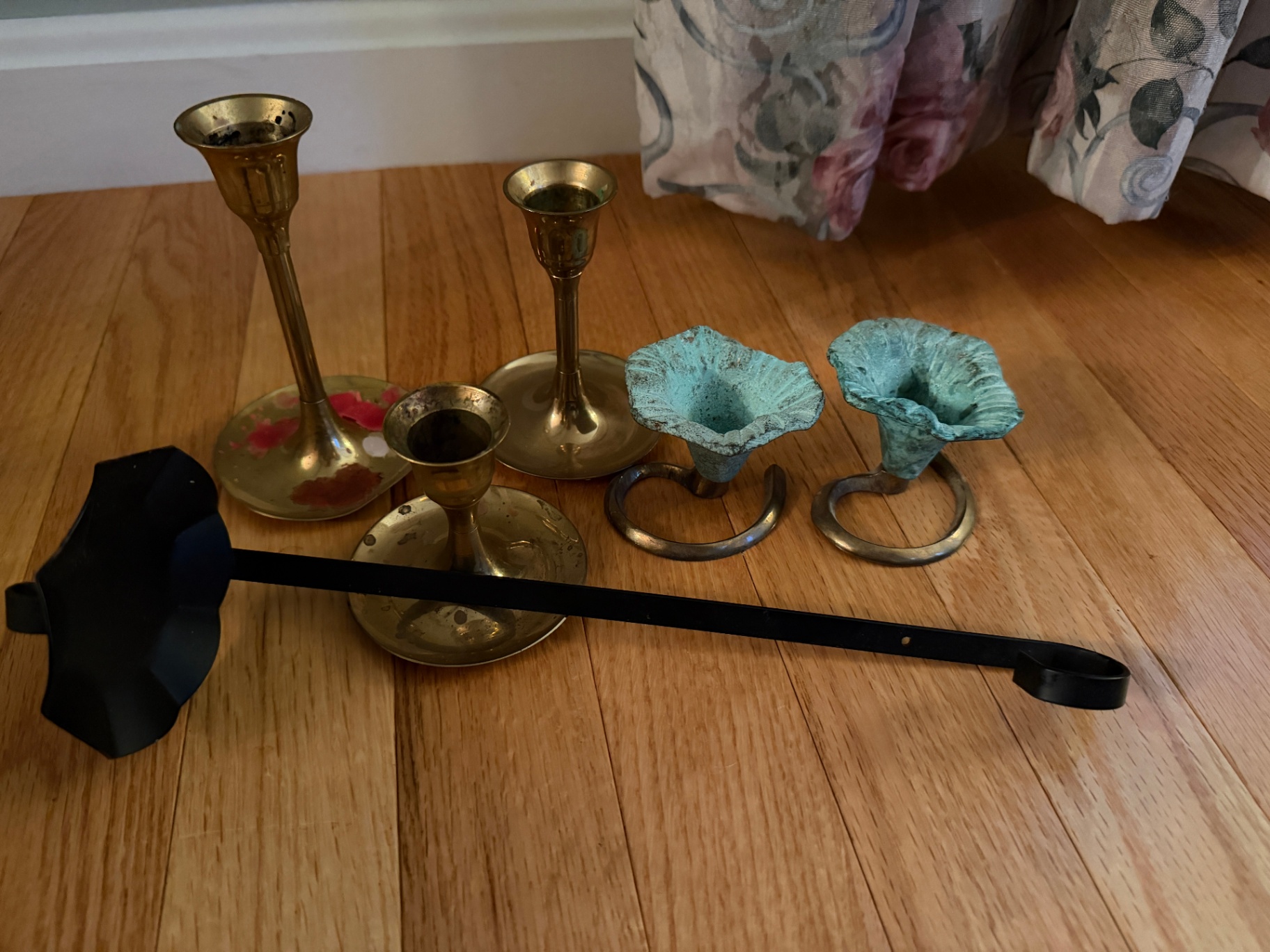 Various Brass and Metal Decor Items Including Candlestick Holders - image 1 of 5