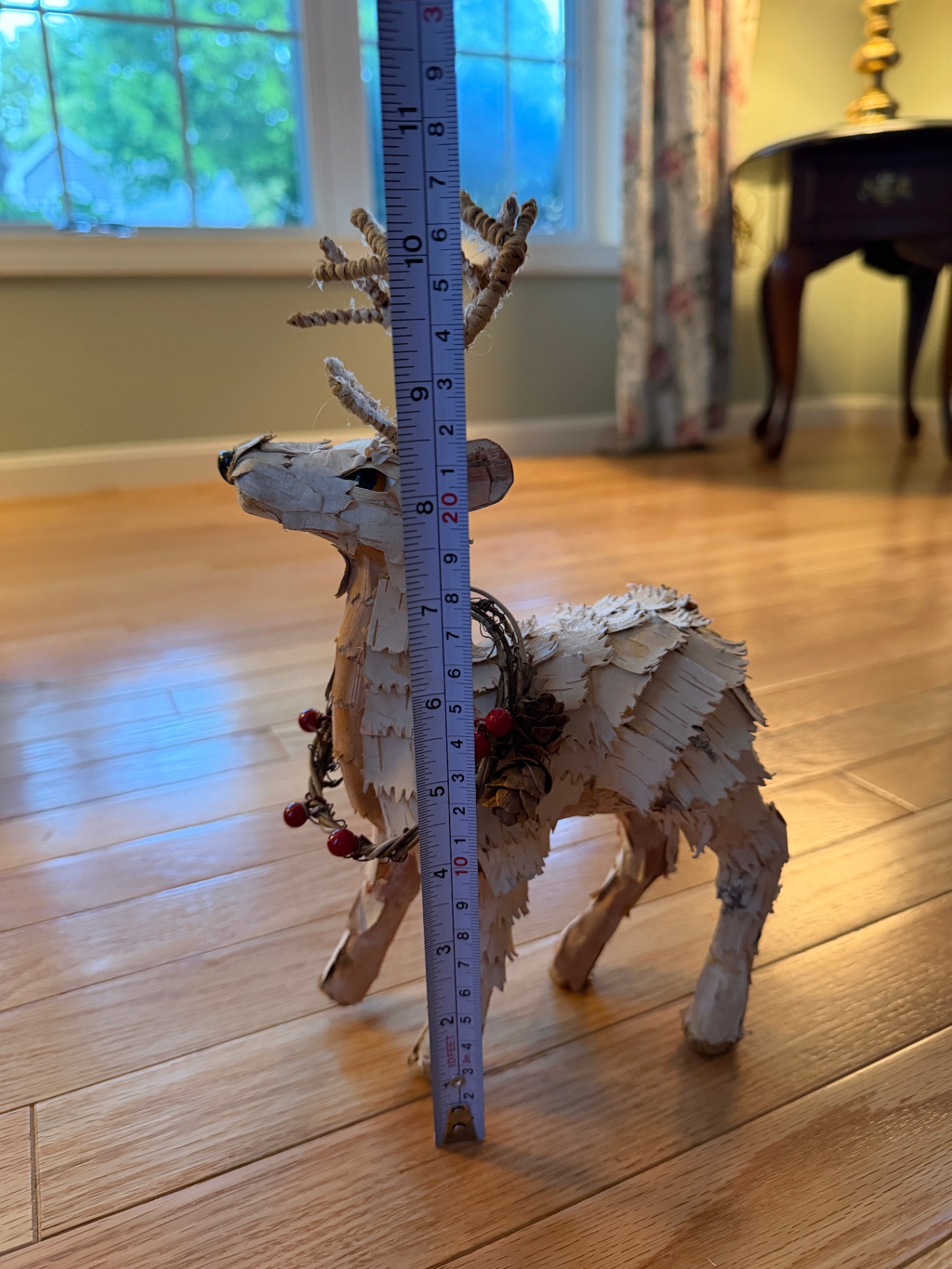 Rustic Reindeer Figurine Wood Themed - image 2 of 2