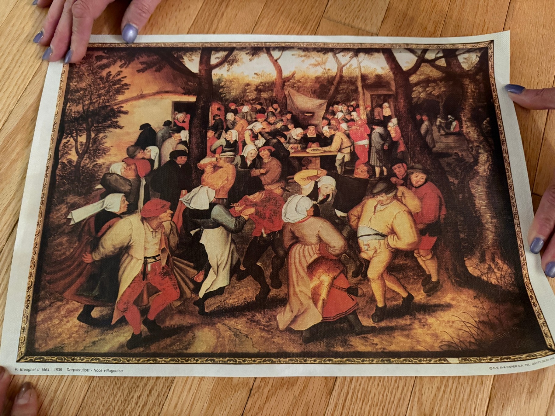 Print Reproduction of "The Wedding Dance" from 1566 - image 1 of 3