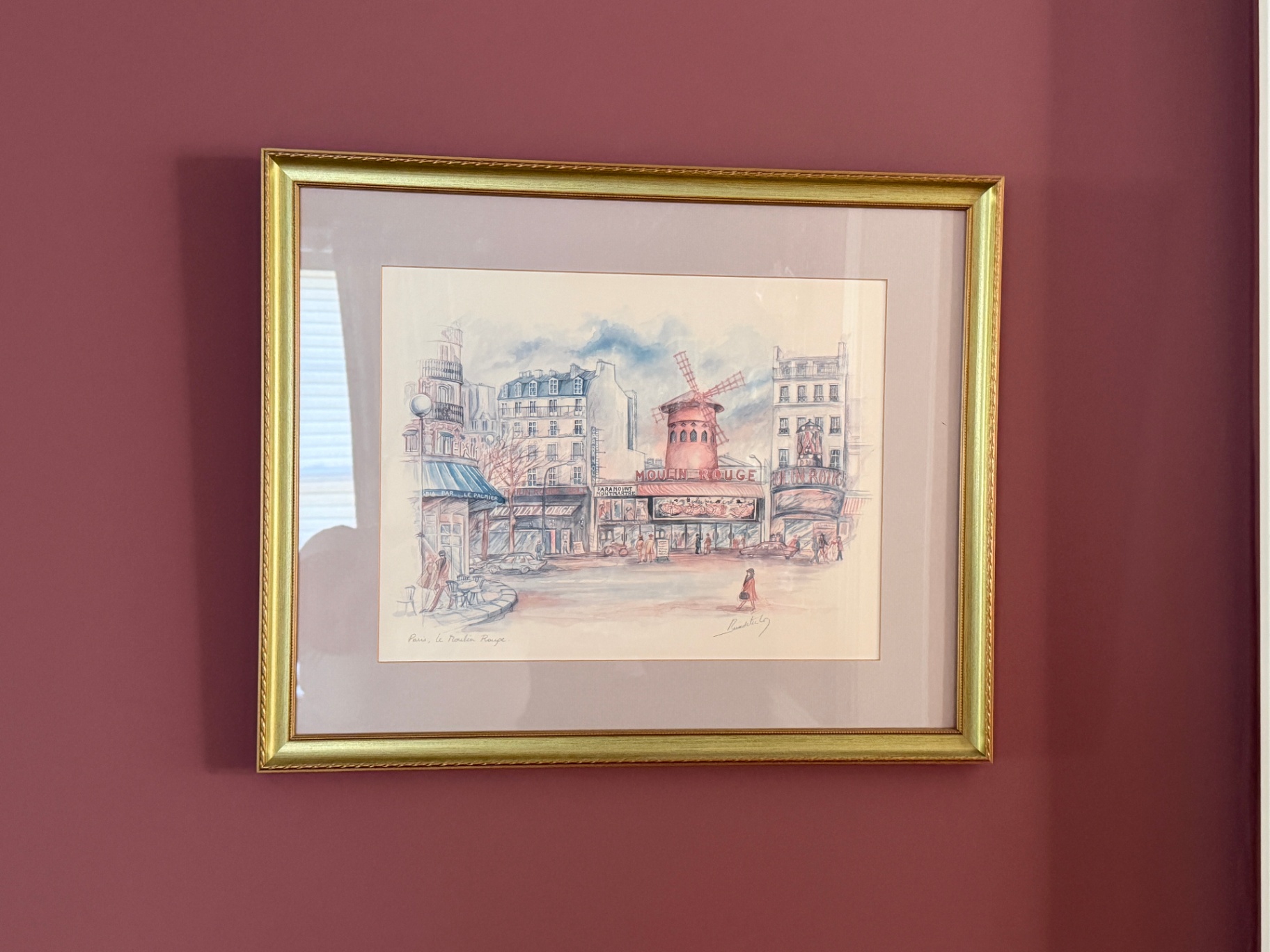 Two Gold-Framed Paris Themed Prints - image 1 of 4