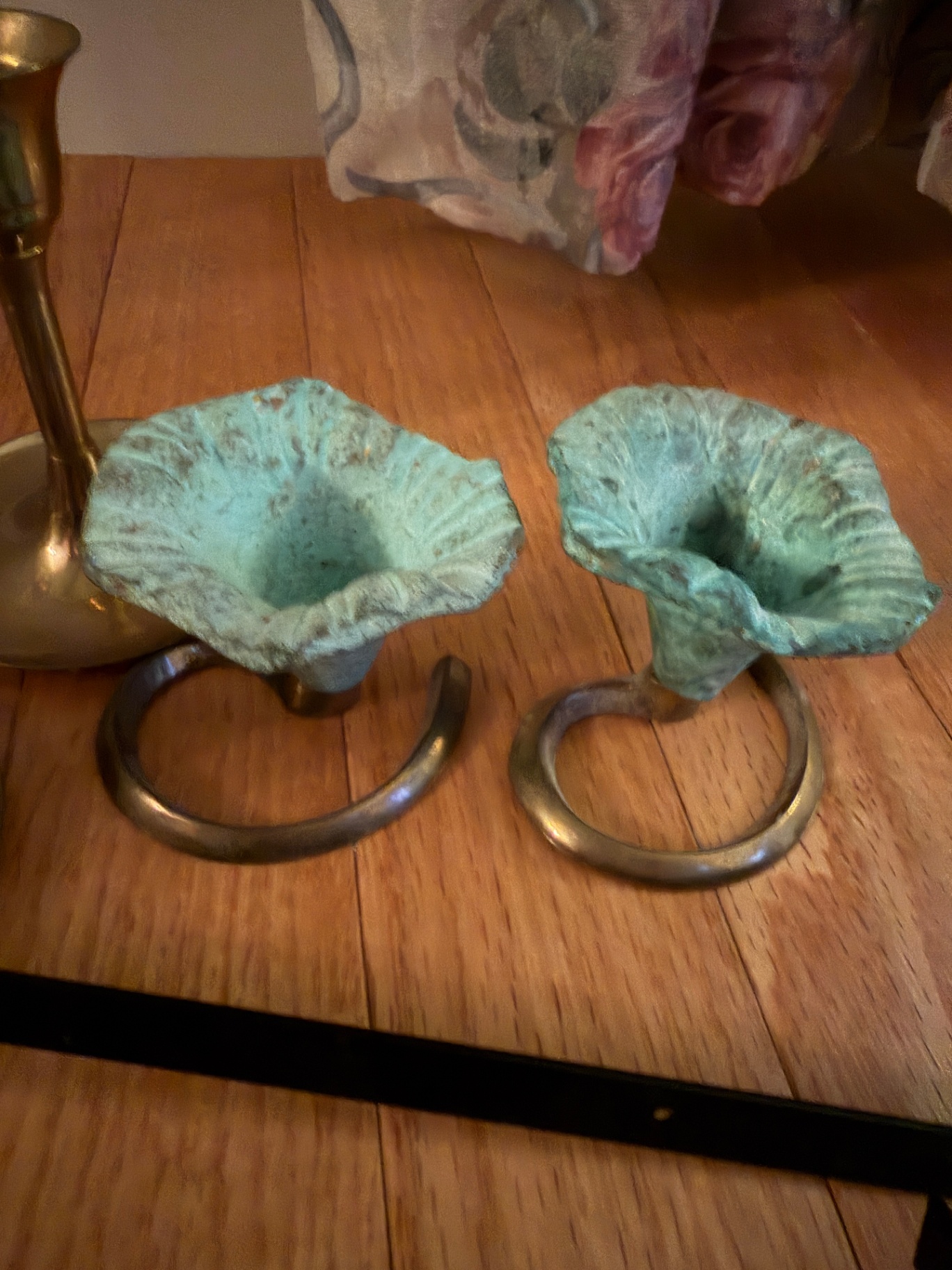 Various Brass and Metal Decor Items Including Candlestick Holders - image 3 of 5