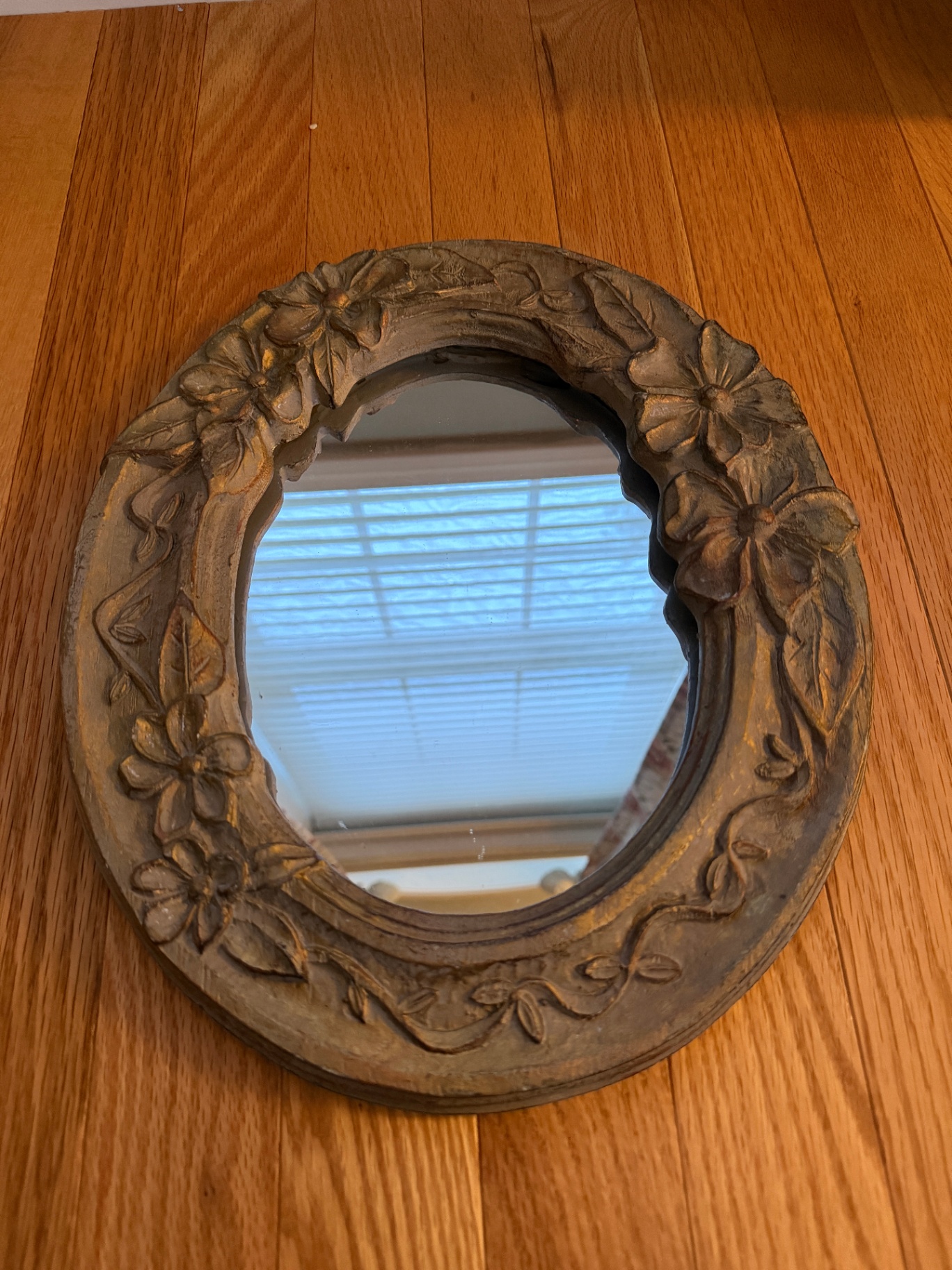 Small Round Ornate Mirror - image 2 of 4