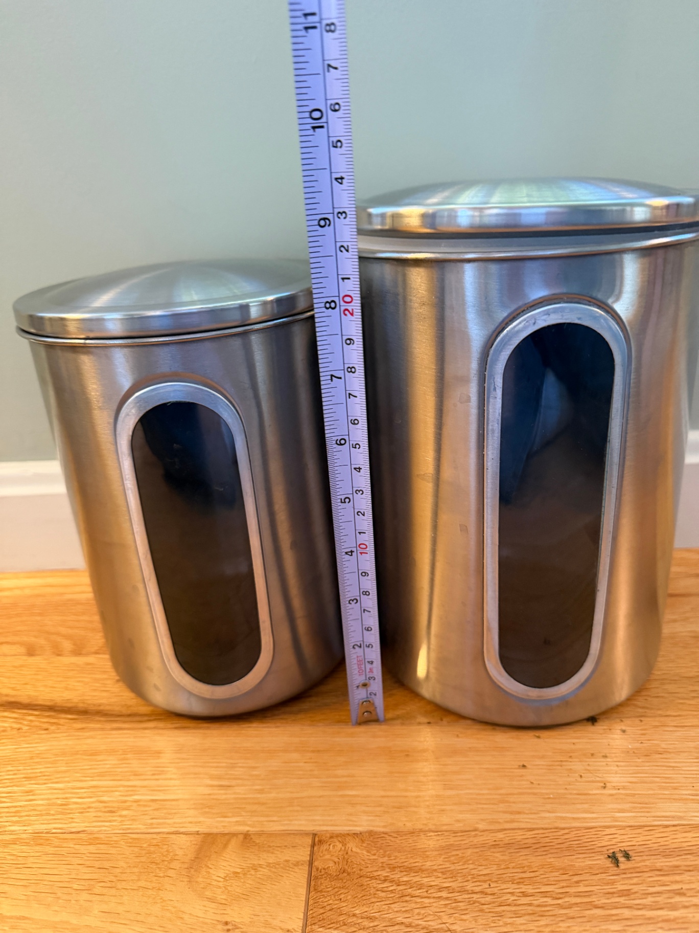 Pair of Vintage Stainless Steel Kitchen Canisters - image 3 of 3