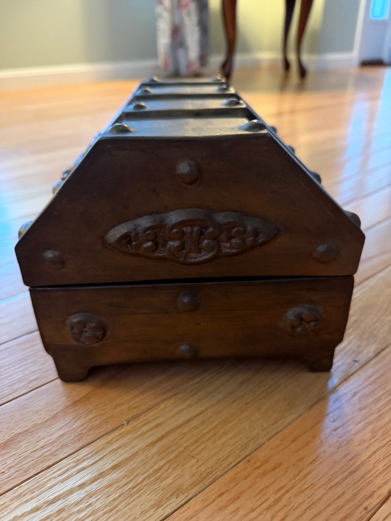Vintage Wooden Pirate Treasure Chest - Storage or Jewelry Box - image 3 of 5