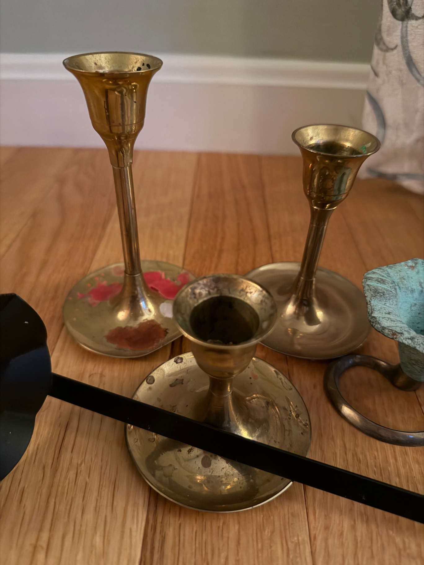 Various Brass and Metal Decor Items Including Candlestick Holders - image 2 of 5