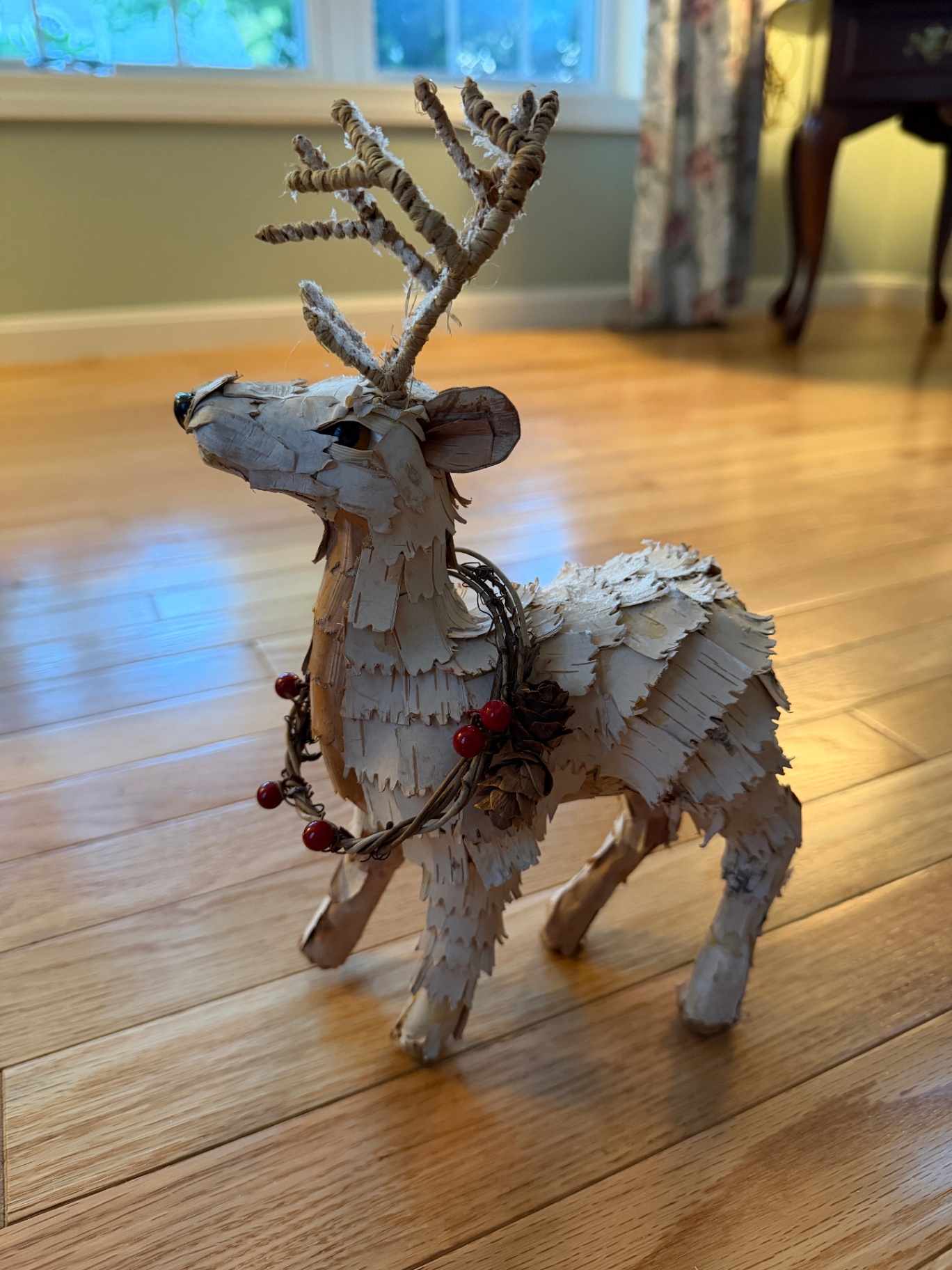Rustic Reindeer Figurine Wood Themed - image 1 of 2