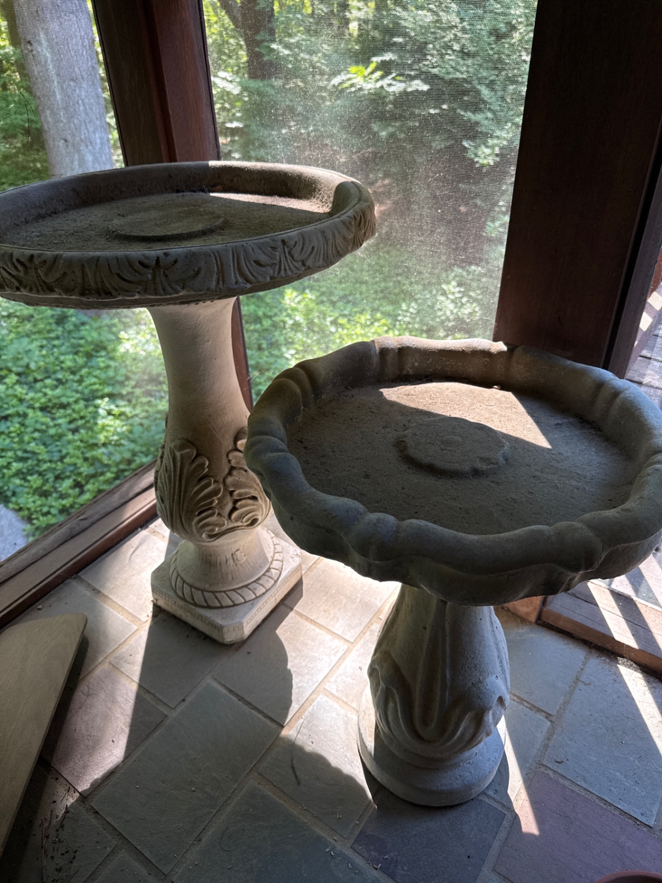 Two Stone Pedestal Basins - image 1 of 2