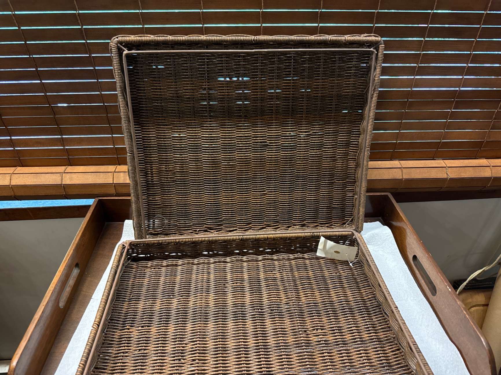 Stackable wicker storage baskets  - image 2 of 3