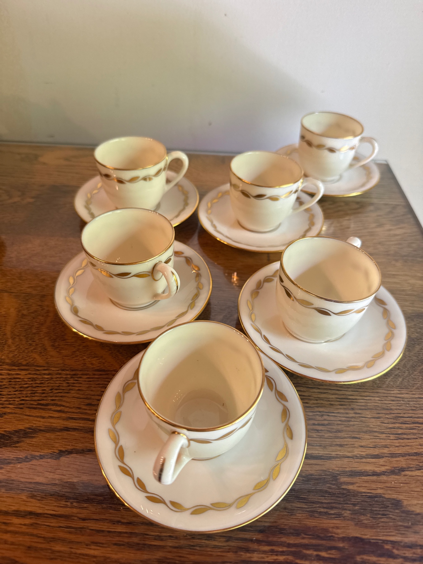 Six Lenox teacups with saucers - image 1 of 3