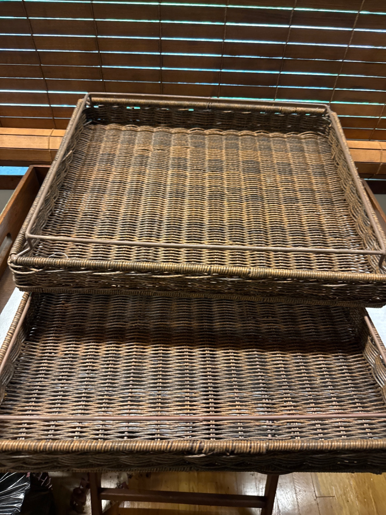 Stackable wicker storage baskets  - image 3 of 3