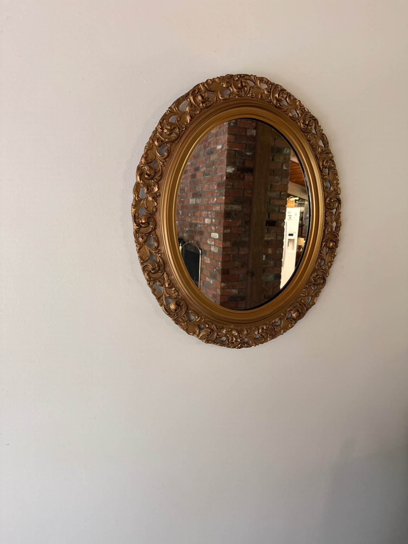 Ornate Round Gold Mirror - image 1 of 2