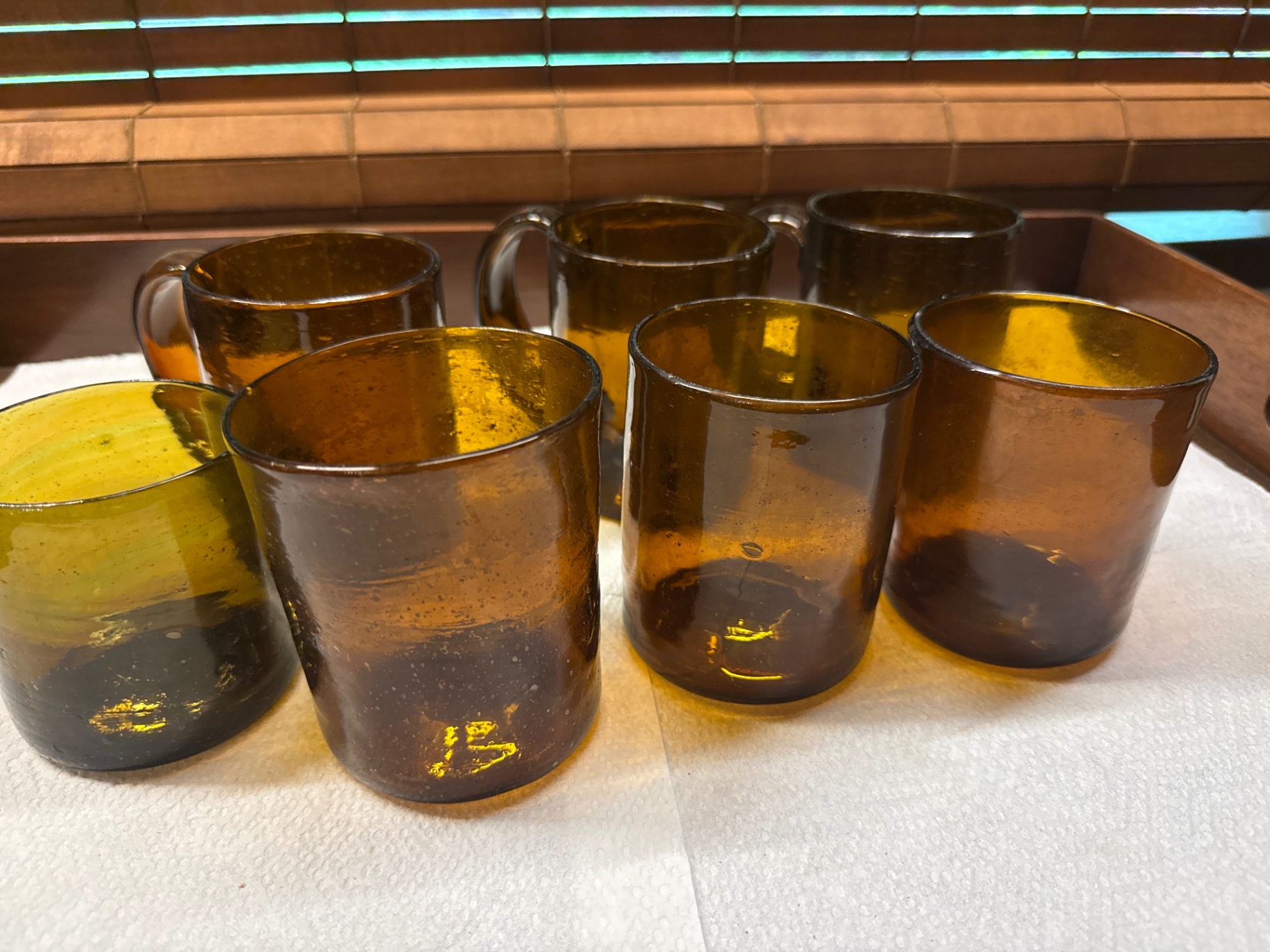 Set of Amber Glass Mugs - image 2 of 2