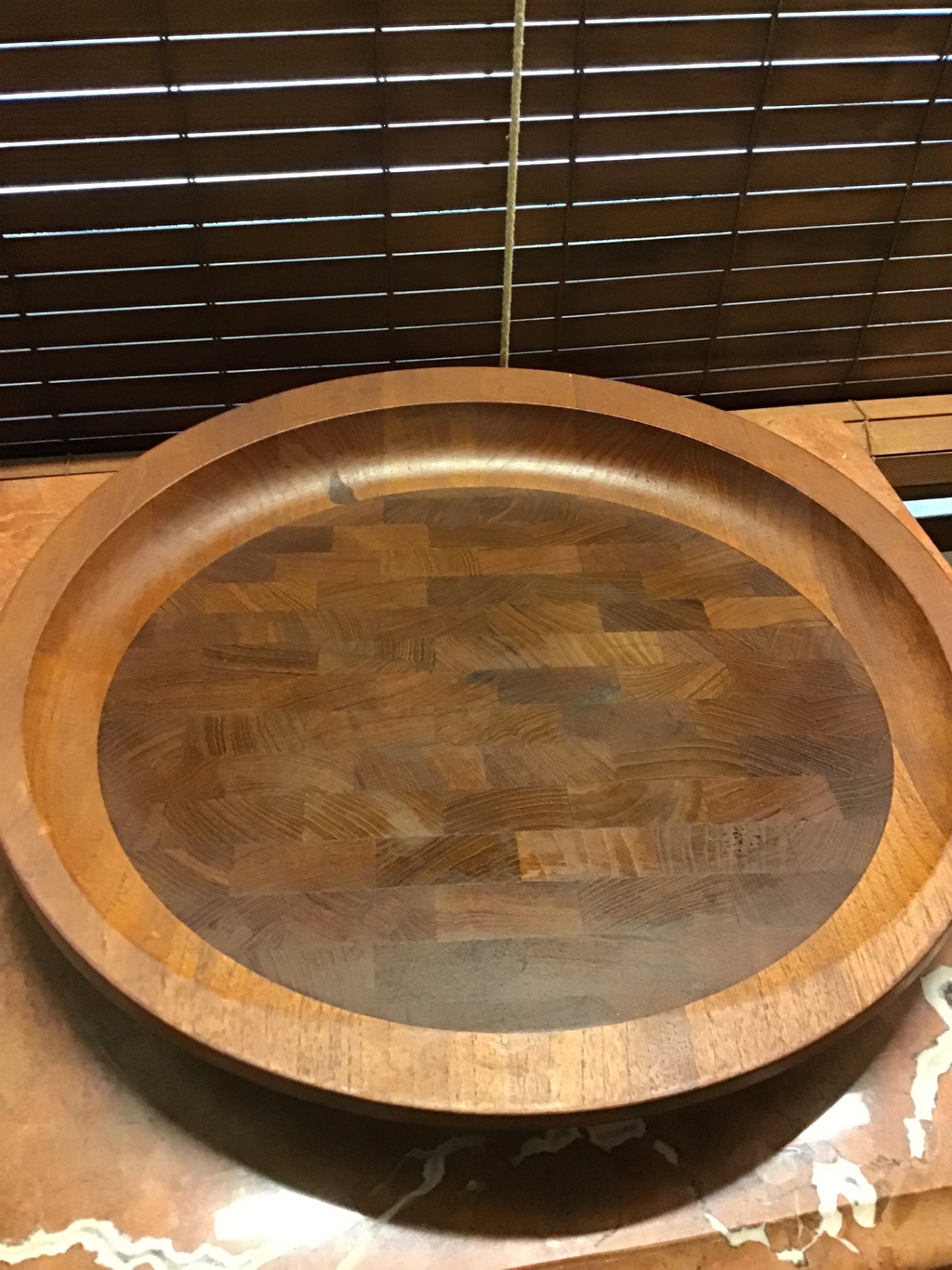Round wooden cheese boards with built-in center inserts - image 2 of 3