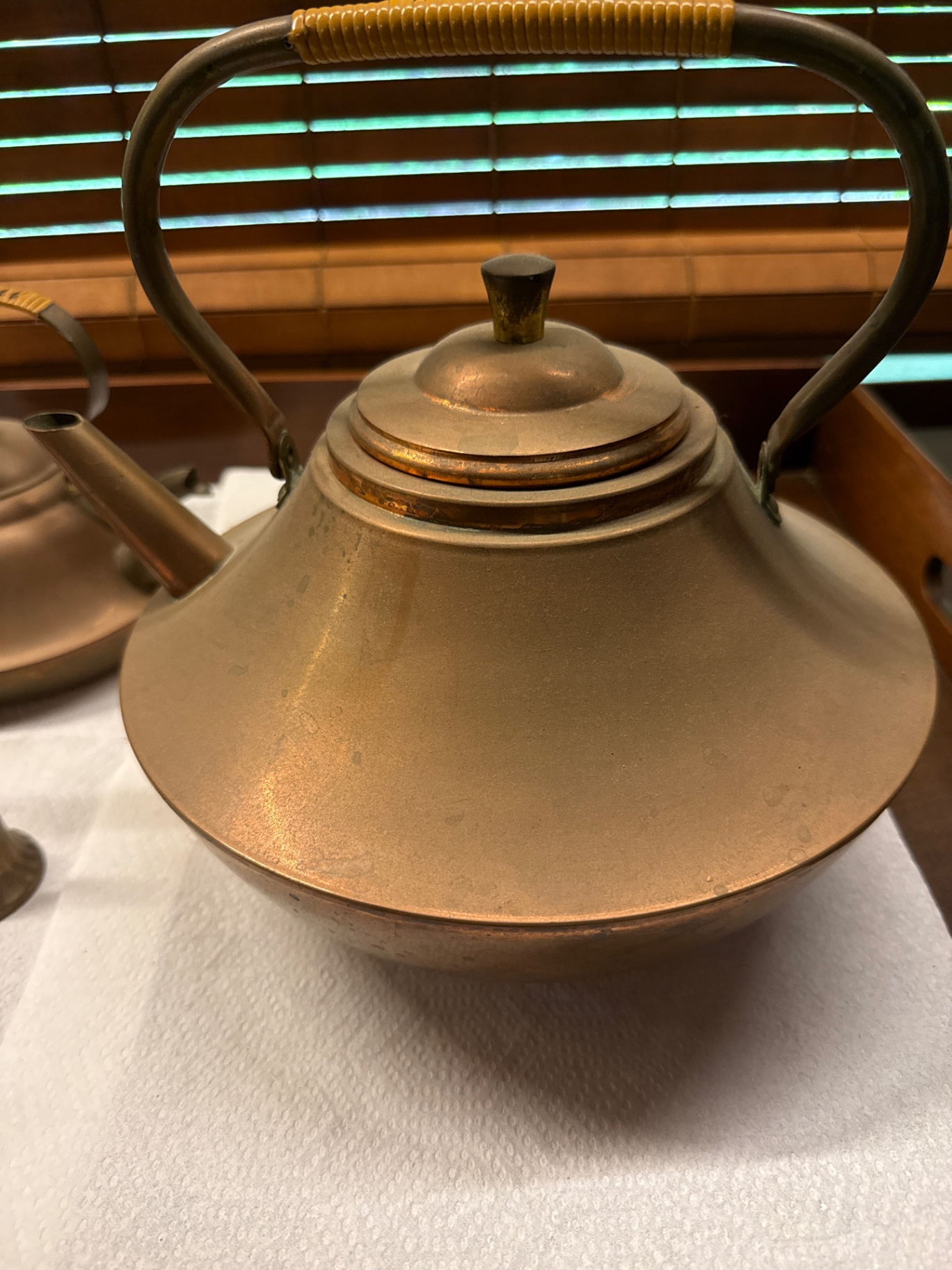 Two copper kettles with brass accessories - image 3 of 4