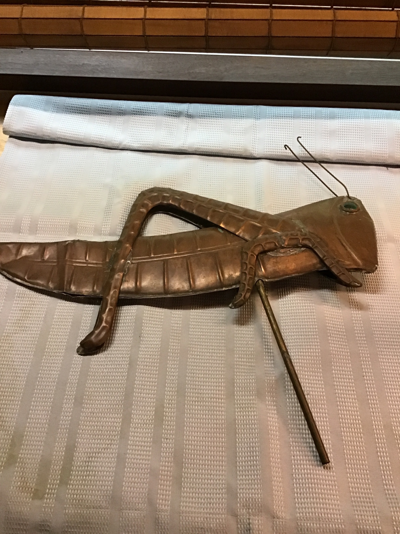 Copper grasshopper weather vane - Approx 3ft - image 2 of 4