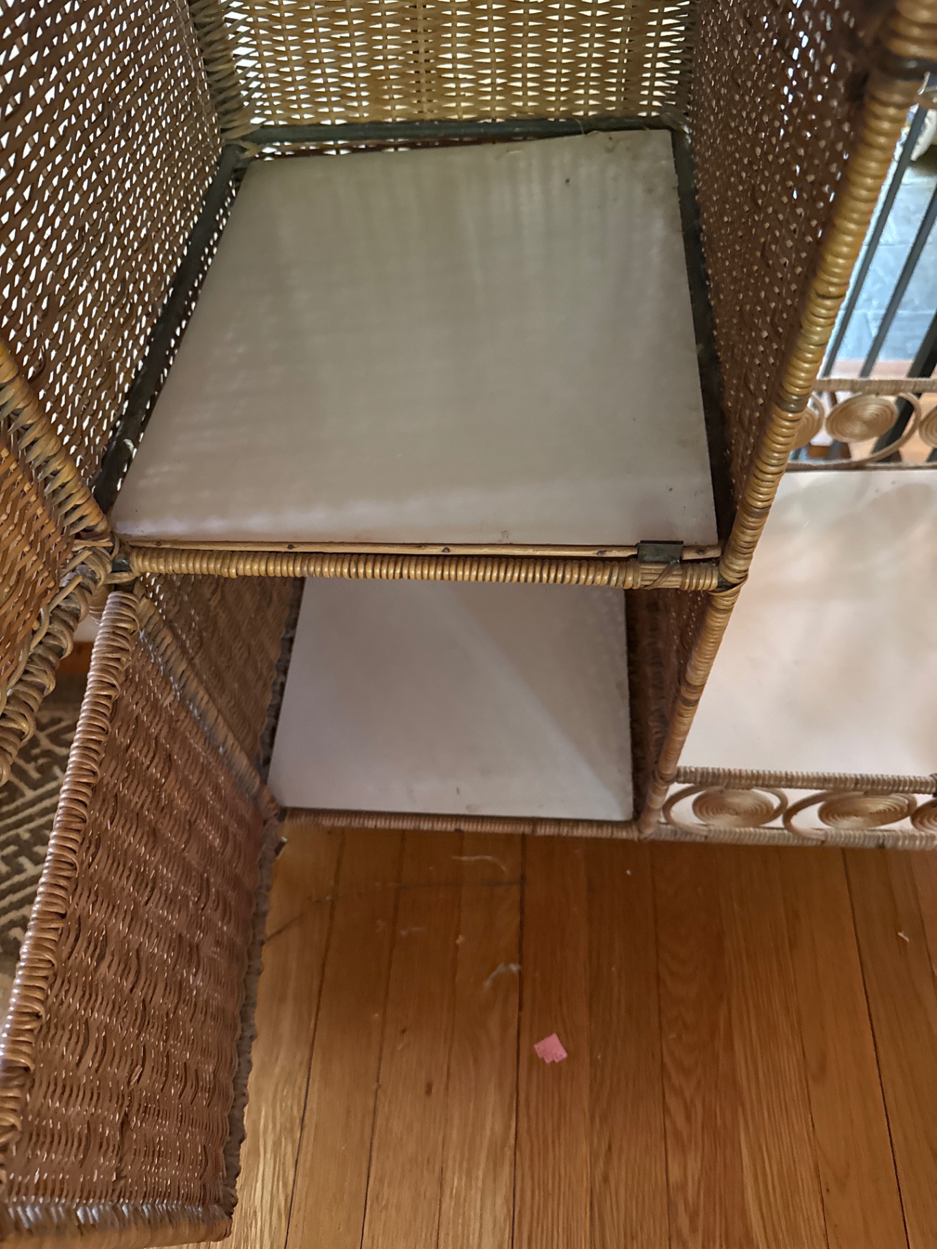 Wicker Bar Cart with Shelves - image 3 of 3