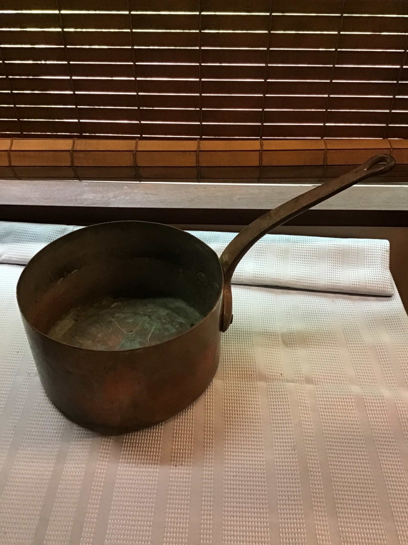 Large Copper pot with long handle - image 1 of 2