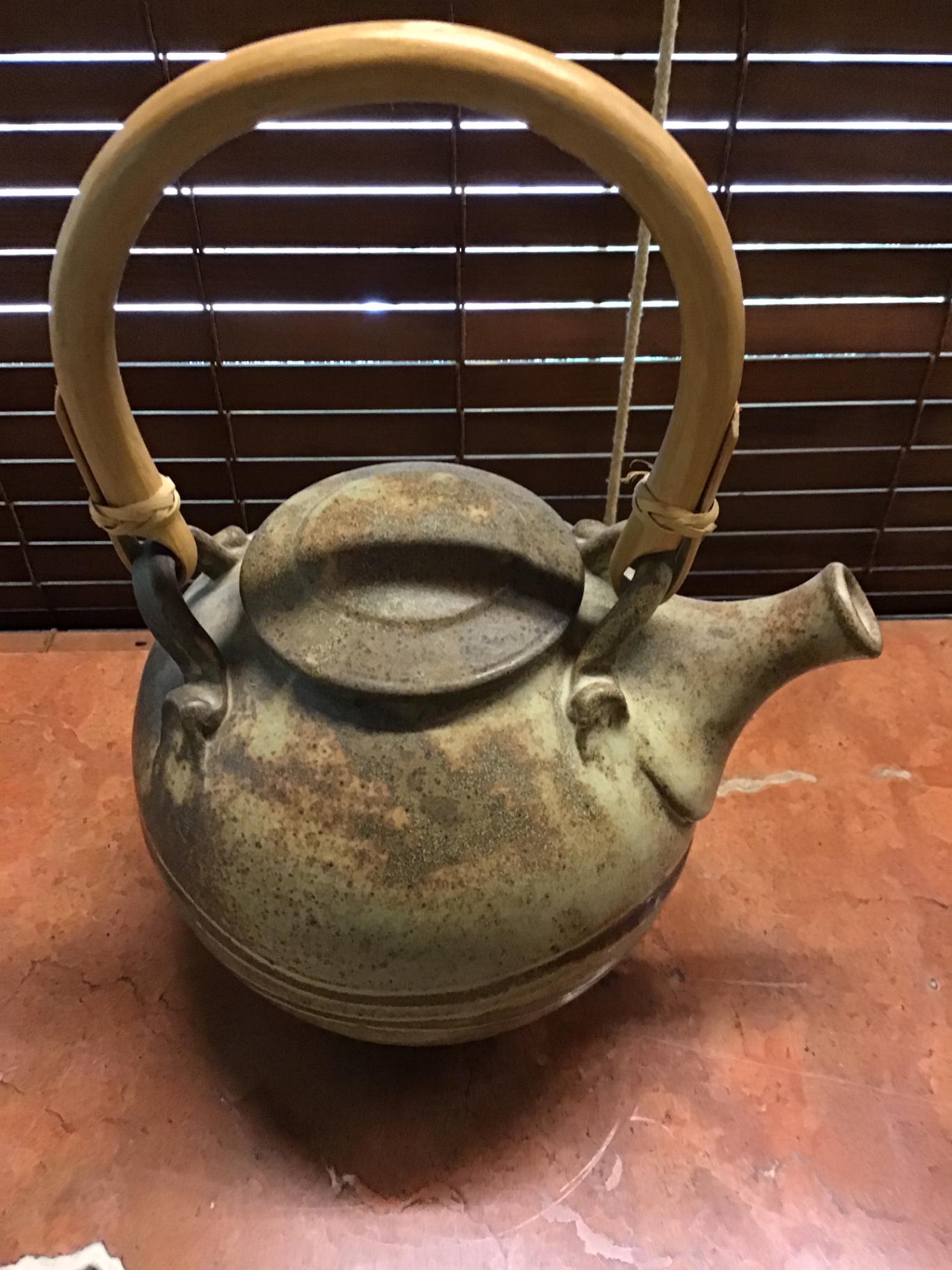 Stoneware Kettle with Bamboo Handle - image 2 of 3