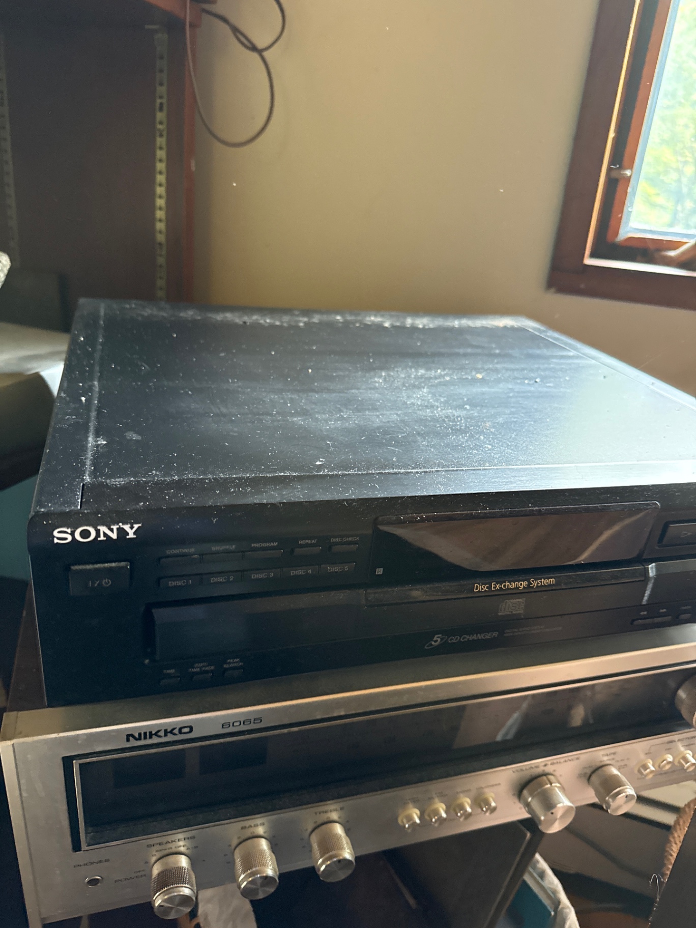 Vintage Sony disc player with Nikko amplifier and Fisher speaker - image 2 of 4