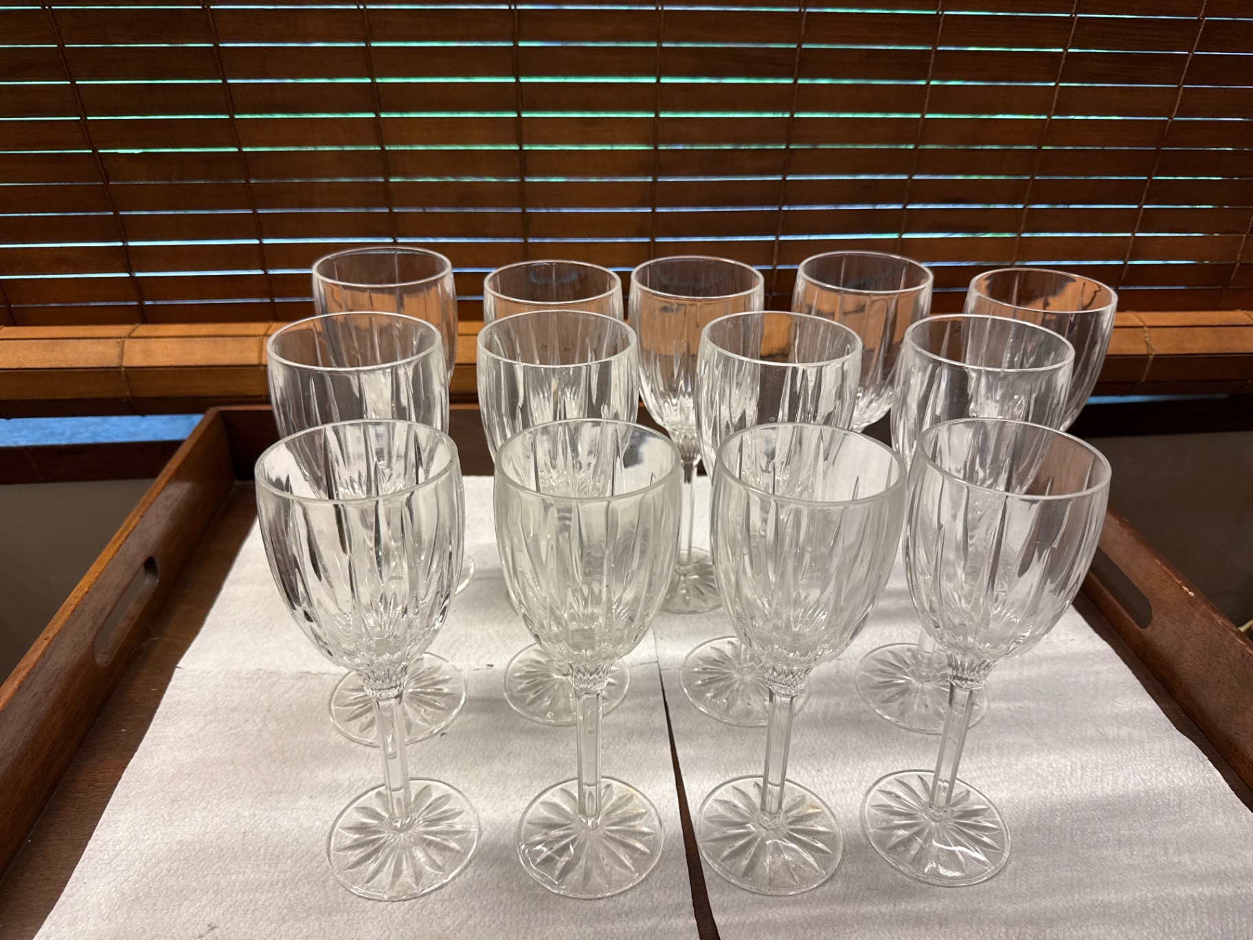 Crystal stemware wine glass set - image 2 of 3