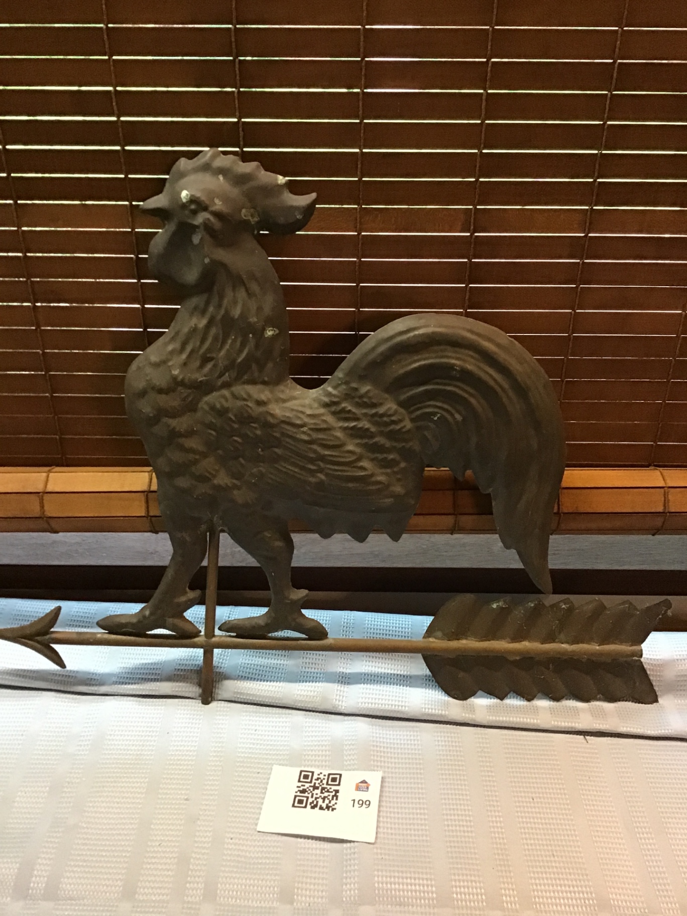 Copper rooster weathervane - approx 3ft - image 1 of 3