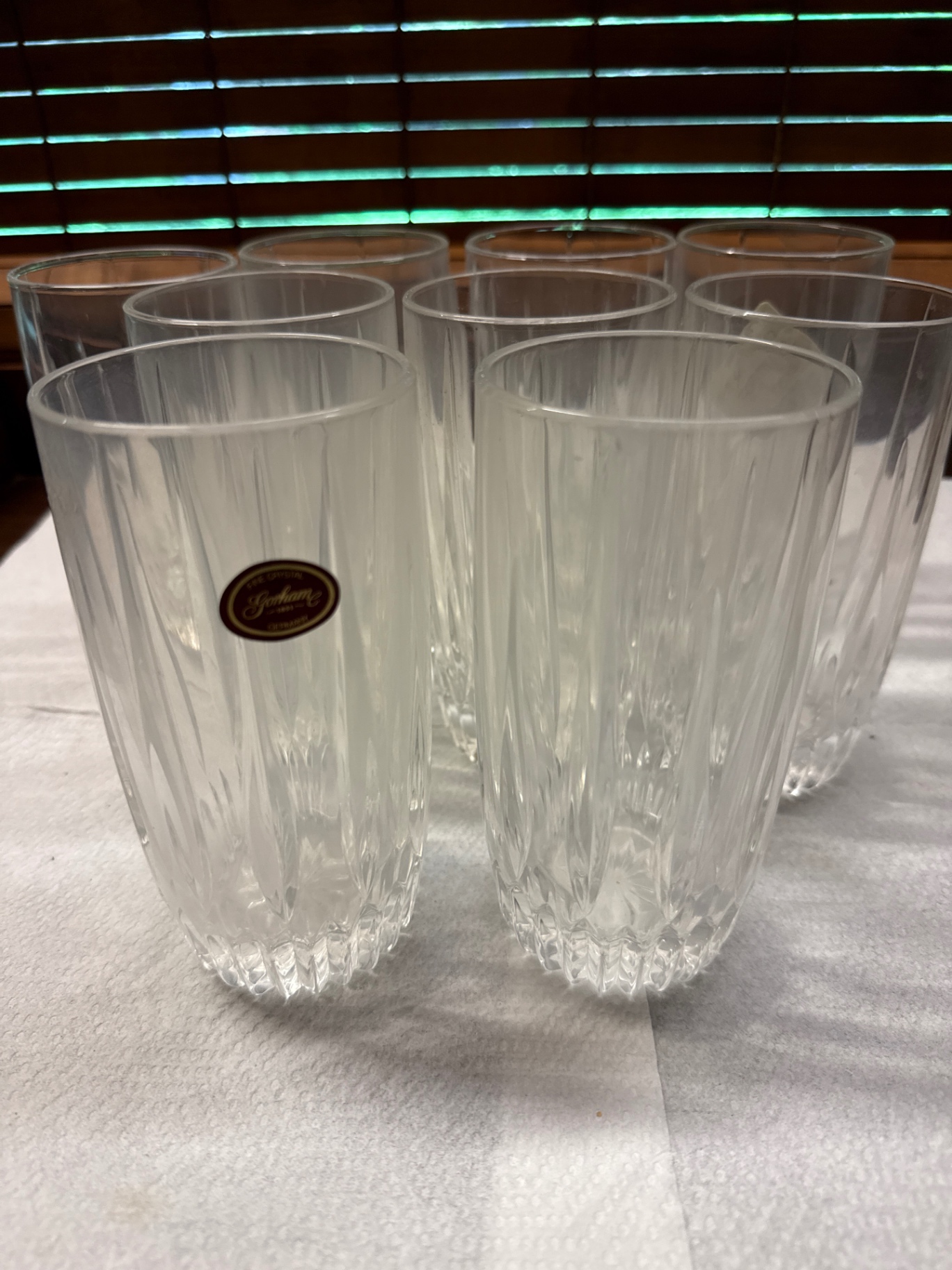 Set of Godinger faceted crystal tumblers - image 1 of 2