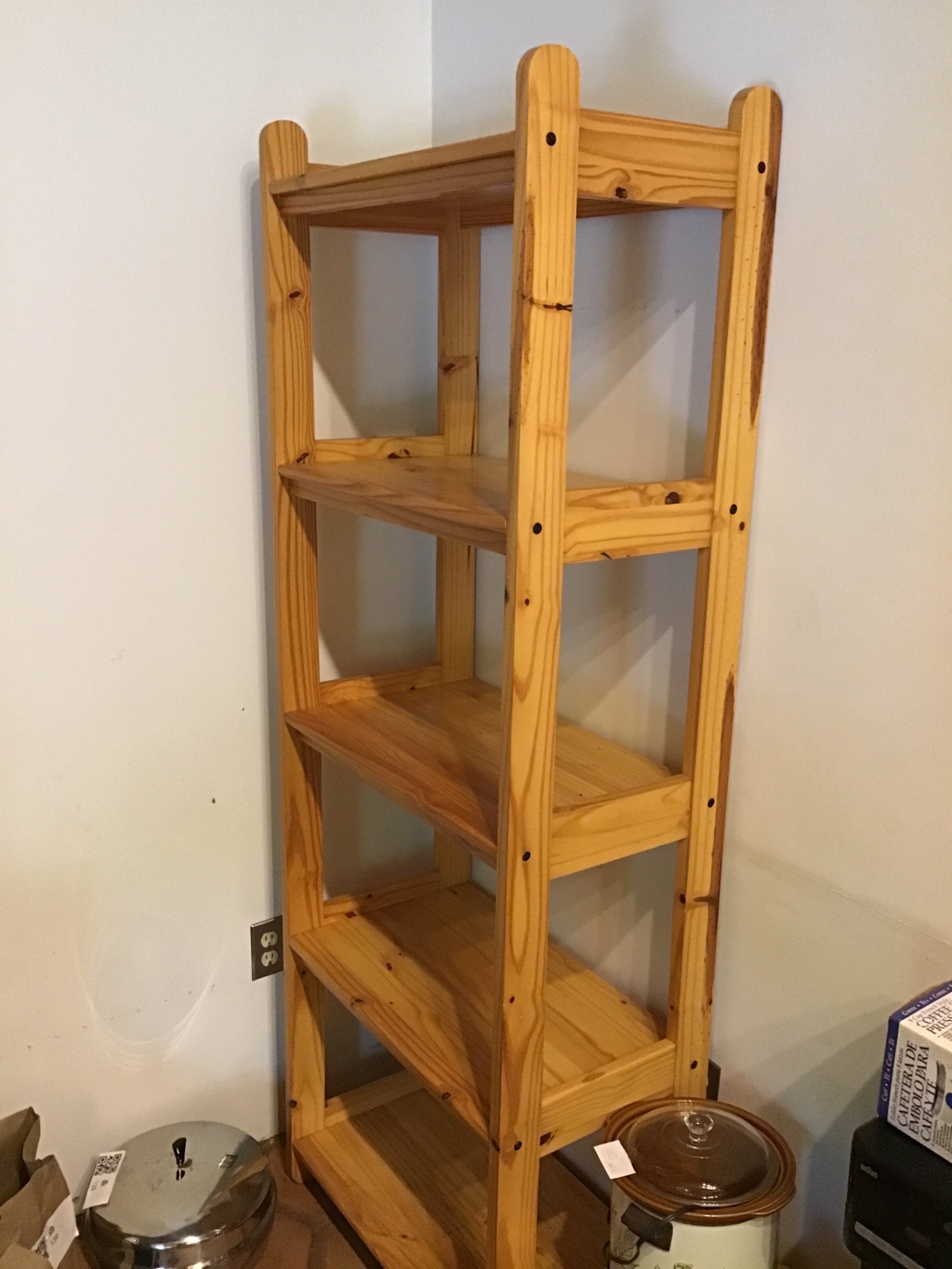 Wooden five-shelf bookcase 76x 26 x16 - image 3 of 3