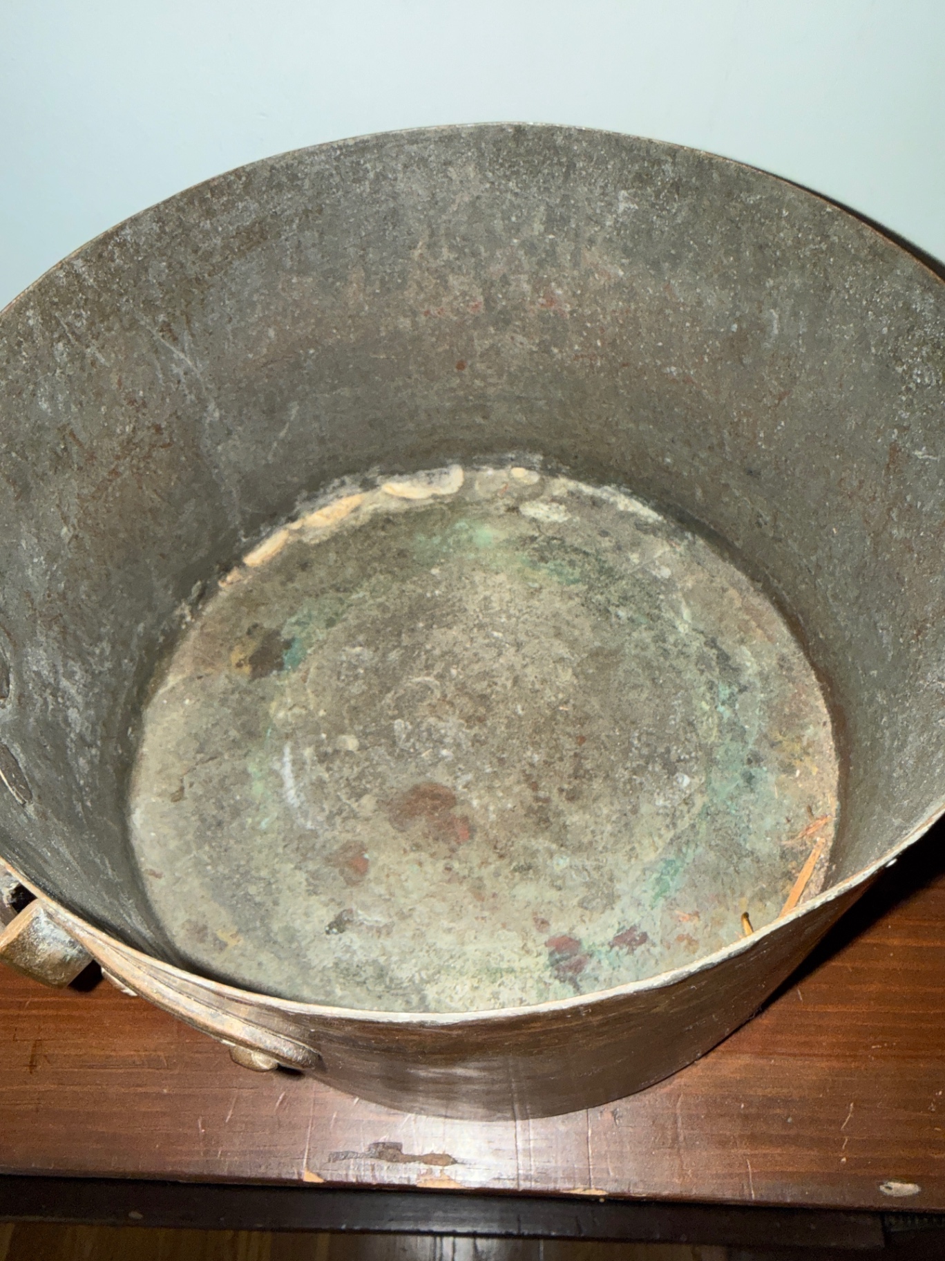 Vintage copper pot with hinged lid - image 3 of 3